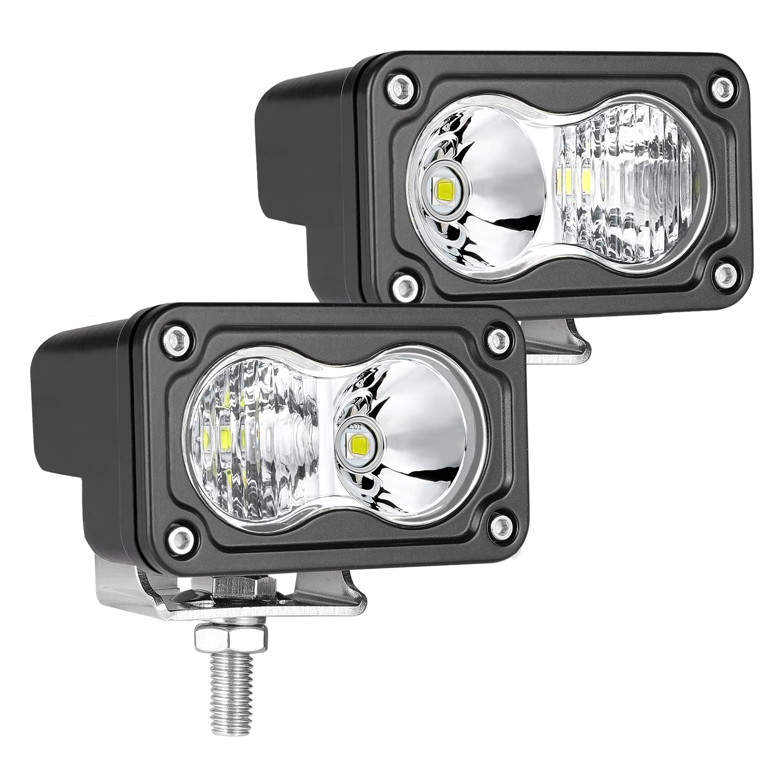 3 Inch 40W LED Pod Lights 2Pcs - Super Bright Off Road Spot & Flood Light Combo for Truck, ATV, UTV, SUV, Motorcycle, Boat - Waterproof Fog Lights for Bumper, Work & Night Driving