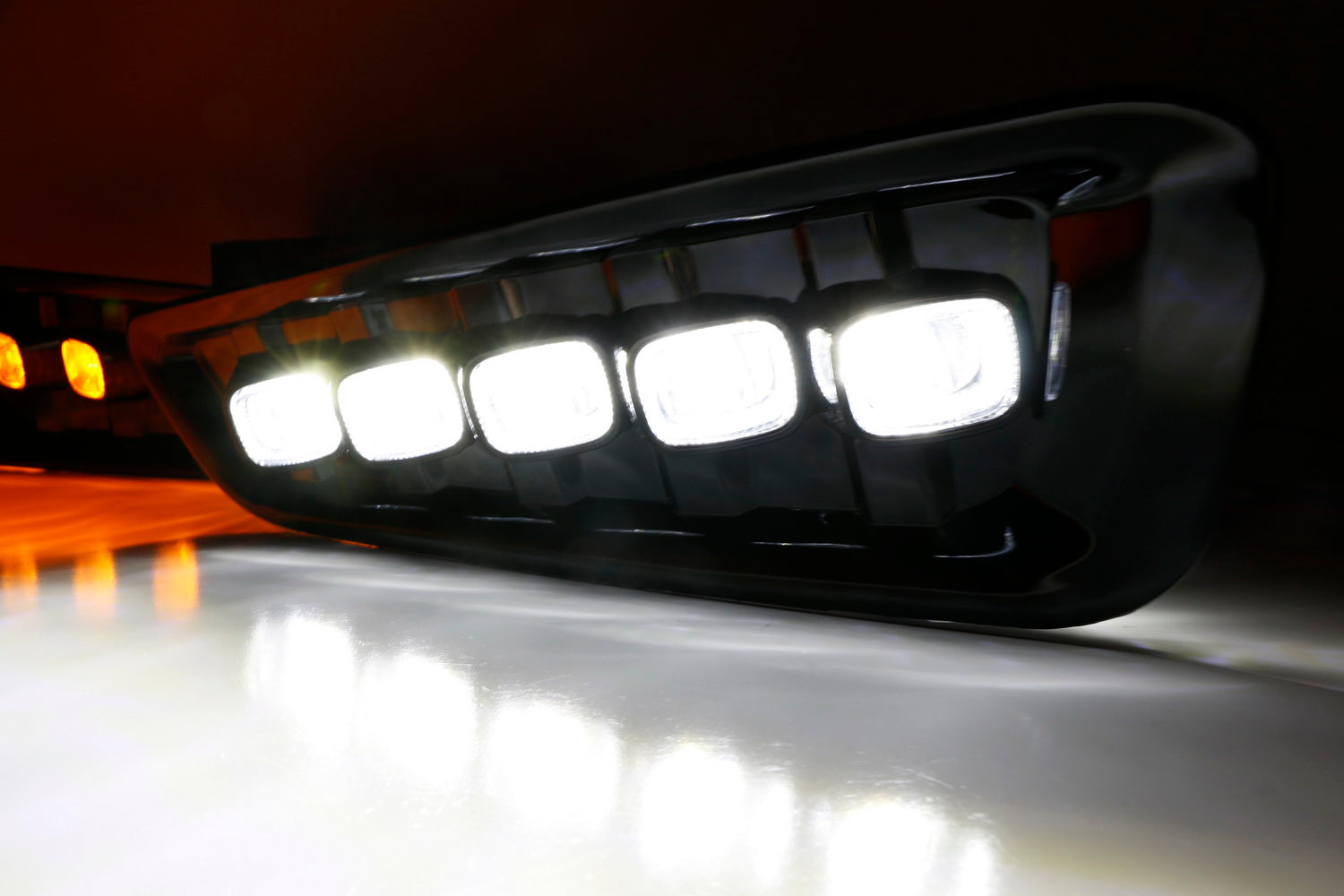 5-Pack White/Amber Switchback LED Daytime Running Lights for 2017-2020 Ford Raptor - DRL Fog Lights for Off-Road & Night Driving