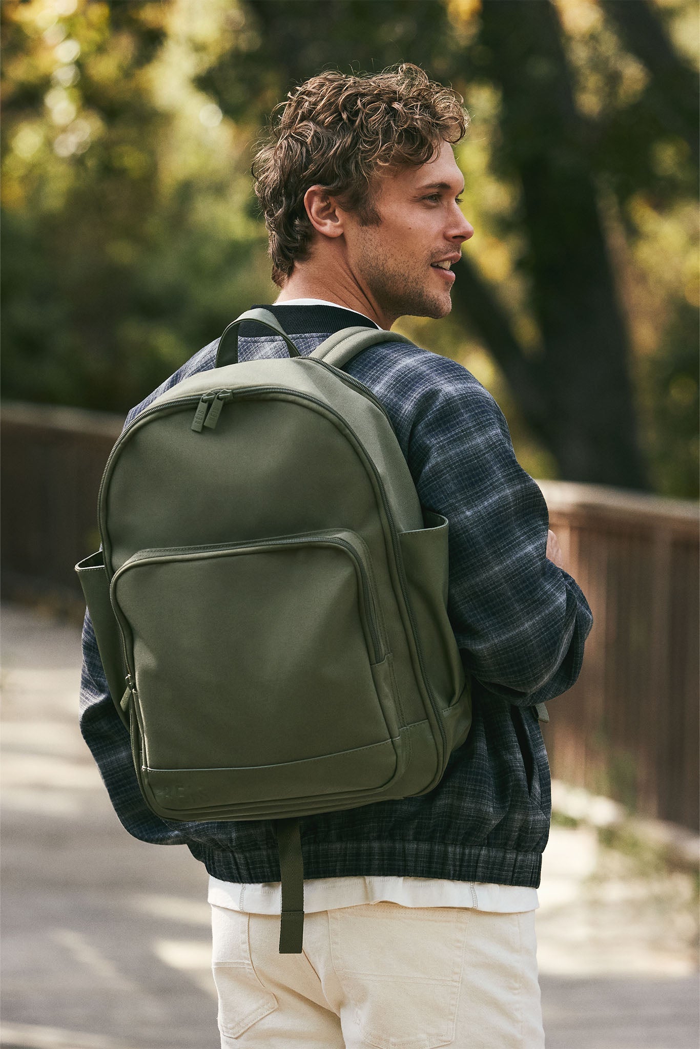 Premium Olive Travel Backpack - Lightweight Durable Carry-On Backpack for Men & Women | Perfect for Hiking, Business Trips & Airplane Travel
