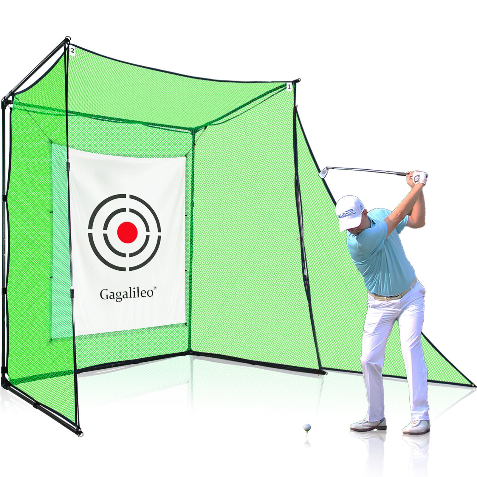 Premium Heavy Duty Golf Practice Hitting Net - Backyard & Indoor Driving Range with Portable Frame | Perfect for Home Training, Backyard Practice & Indoor Golf Sessions