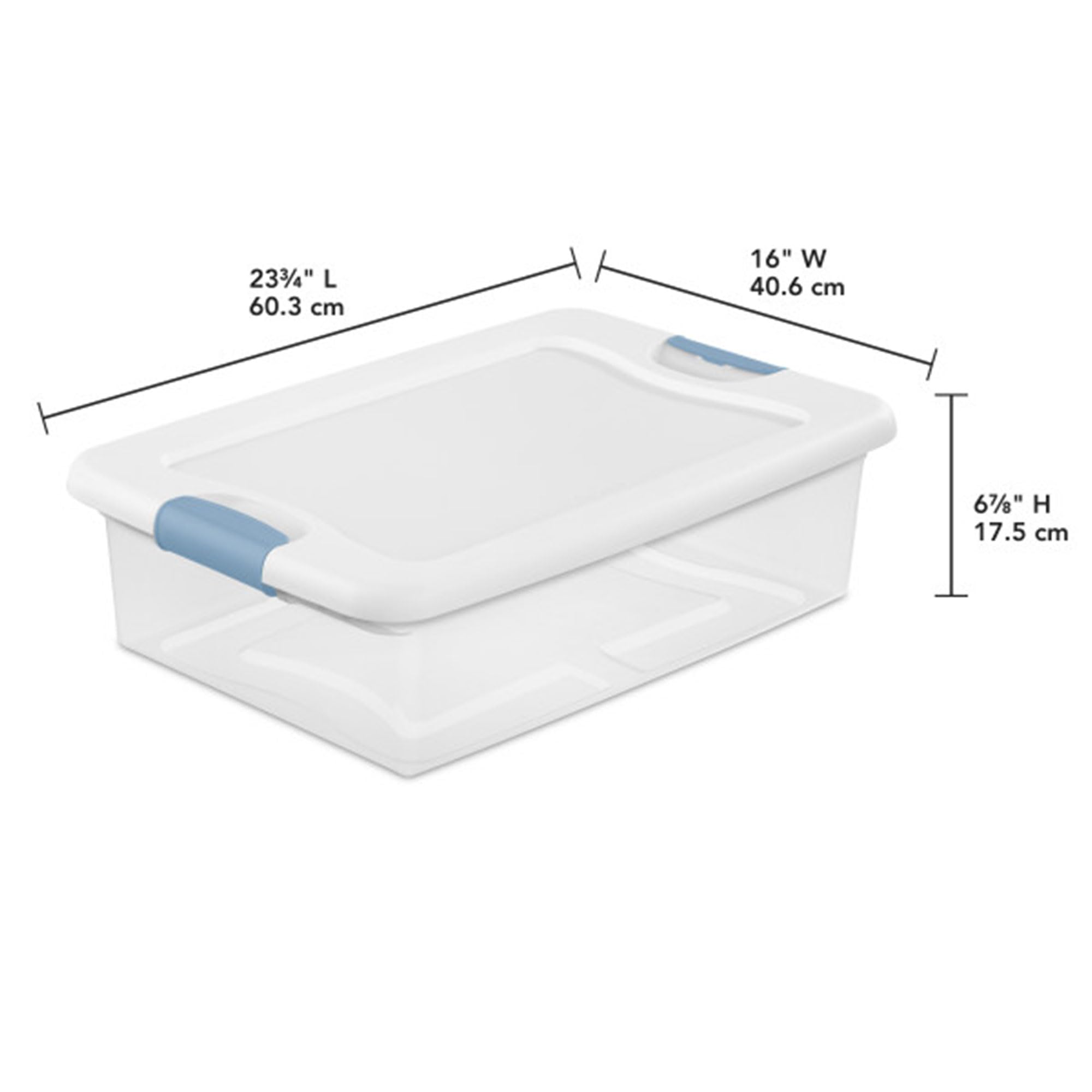 Sterilite 12-Pack 32 Quart Clear Plastic Storage Bins with Lids - Stackable Latching Boxes for Home Organization, Closet Storage & Garage Organization