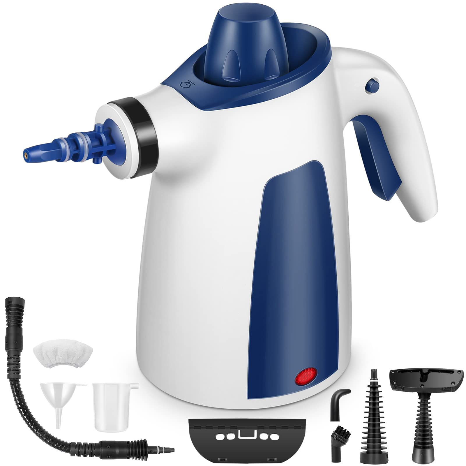 Portable Pressurized Steam Cleaner with 9-Piece Accessory Kit | Multi-Surface Steam Mop for Kitchen, Bathroom, Windows, Car Seats & Floors | Chemical-Free Deep Cleaning for Home & Auto | Perfect for Sanitizing, Degreasing & Stain Removal