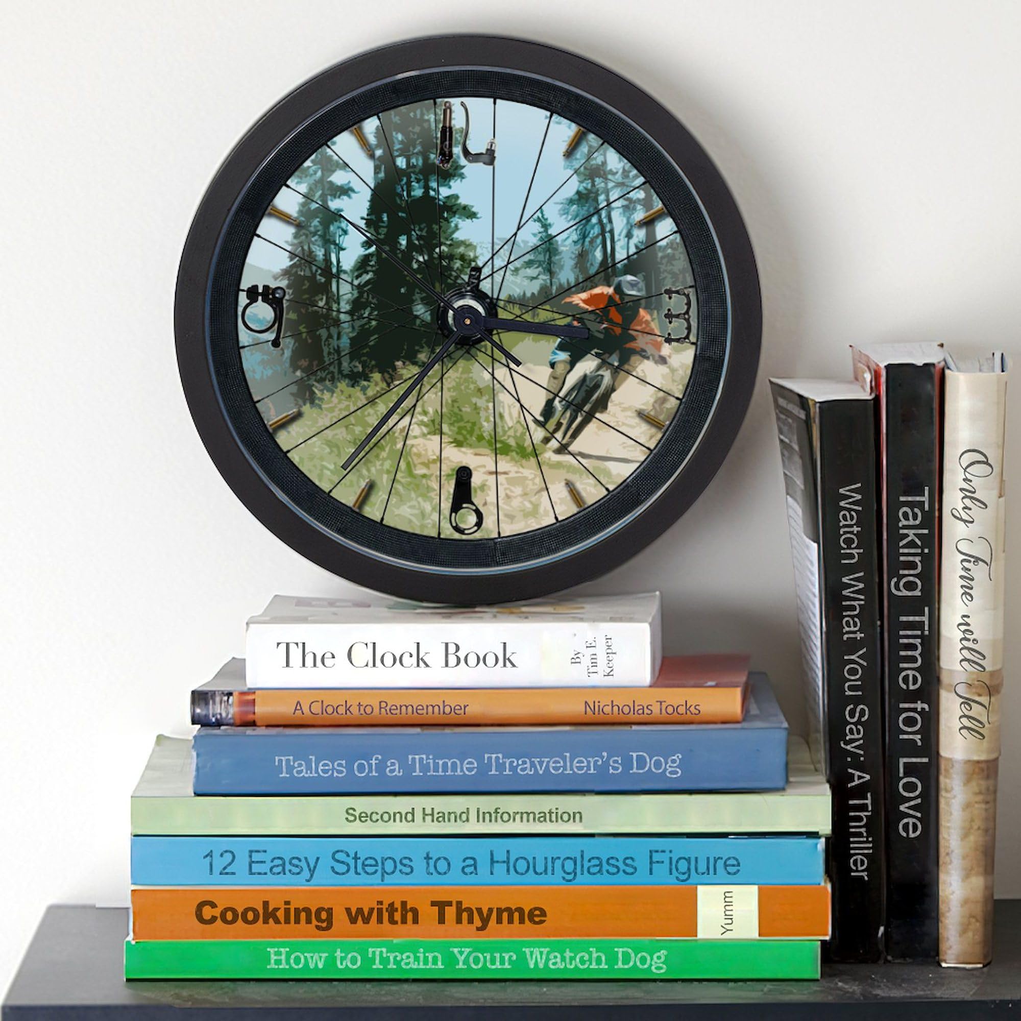 Mountain Bike 10 Inch Wall Clock - Silent Non-Ticking Decor for Living Room, Kitchen, Office | Perfect Cycling Gift for Bike Lovers & Home Decor