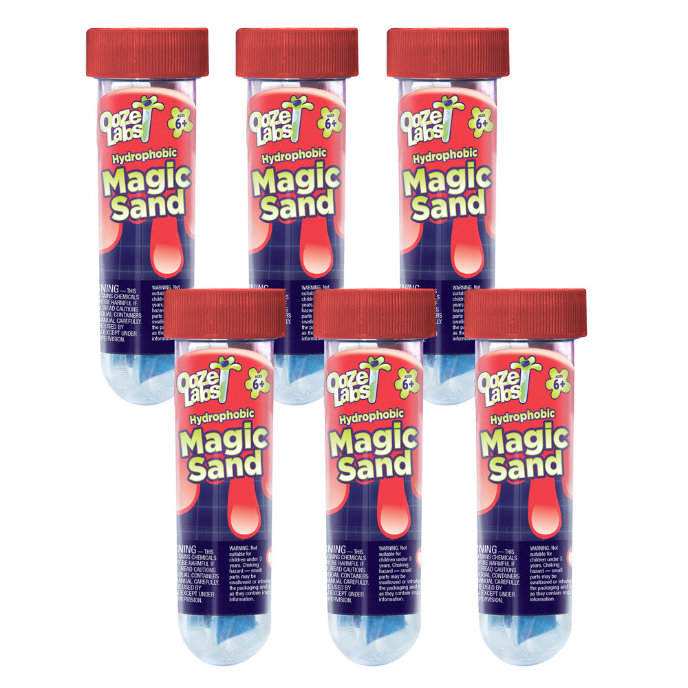 Ooze Labs 3: Magic Sand - Non-Toxic Sensory Play Sand for Kids (Bundle of 6) | STEM Educational Toy for Creative Play & Stress Relief | Perfect for Birthday Gifts, Classroom Activities & Sensory Bins