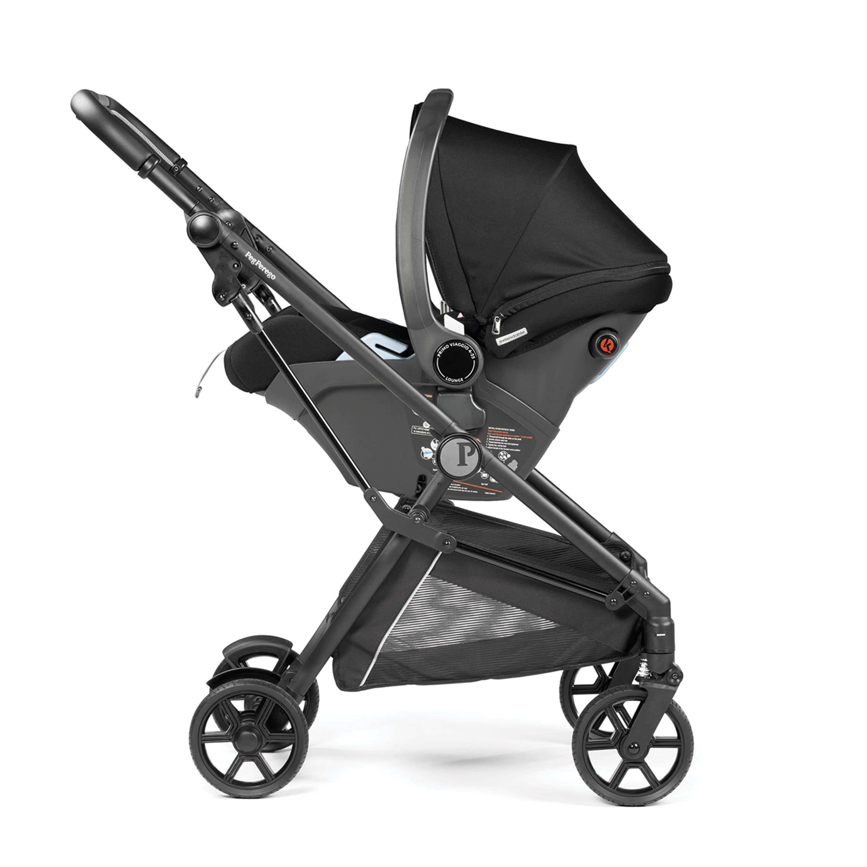 Peg Perego Primo Viaggio 4-35 Lounge on Wheels Infant Car Seat - Safe & Comfortable Baby Travel System for Cars, Strollers & Airplanes | Perfect for Newborns to 35 lbs