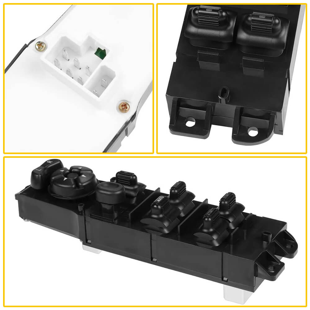 1997-2001 Jeep Cherokee Power Window Switch - 12+8 Pin Master Control Button for Driver Side (Perfect for Window Repair & Replacement)