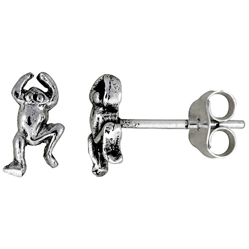 Dainty Sterling Silver Frog Stud Earrings - Assorted Designs for Women | Perfect for Everyday Wear, Gifts & Special Occasions