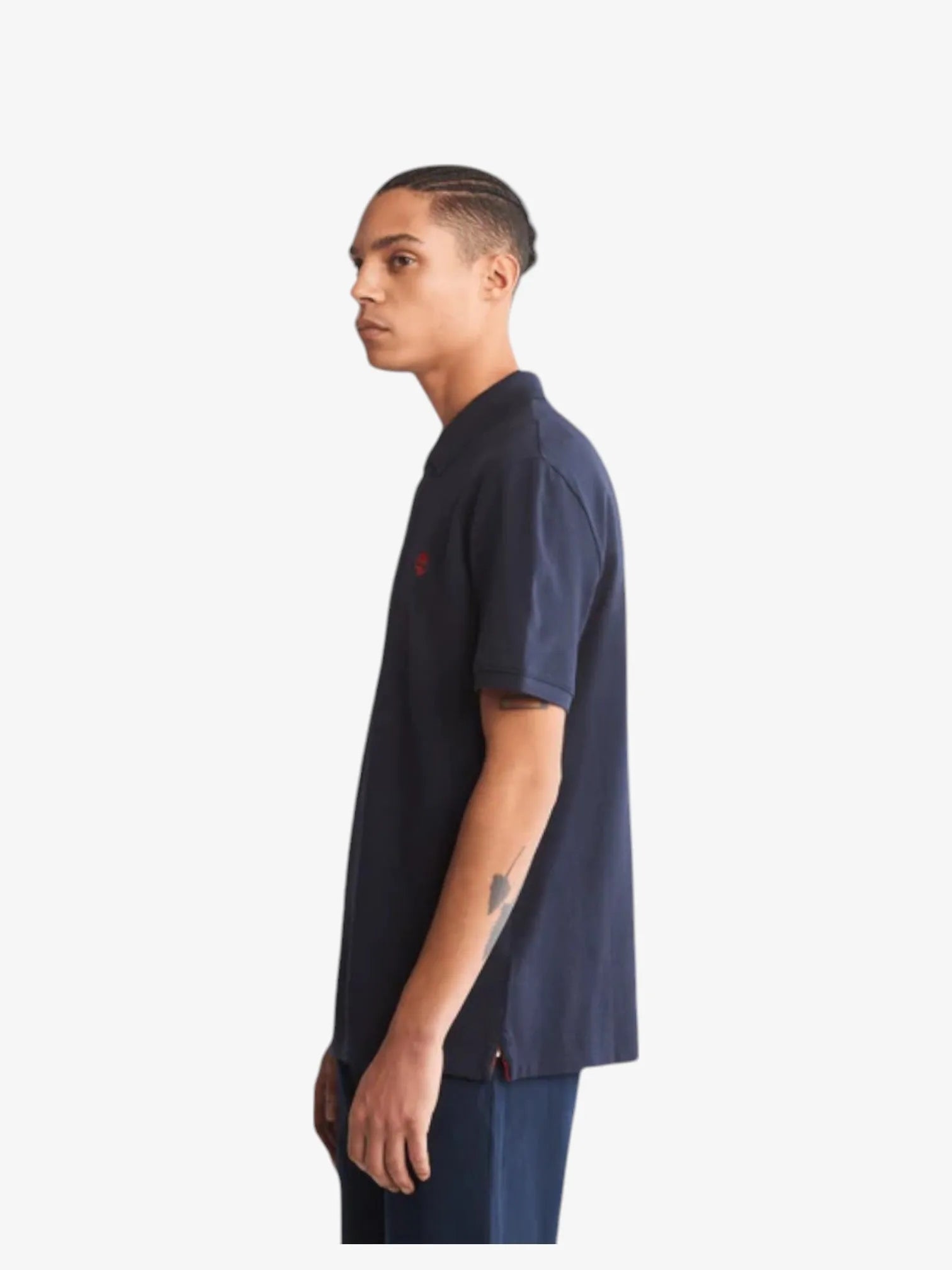 Timberland Men's Chomba Millers River Piqué Polo Shirt - Comfortable Casual Wear for Outdoor Activities & Daily Use - Blue