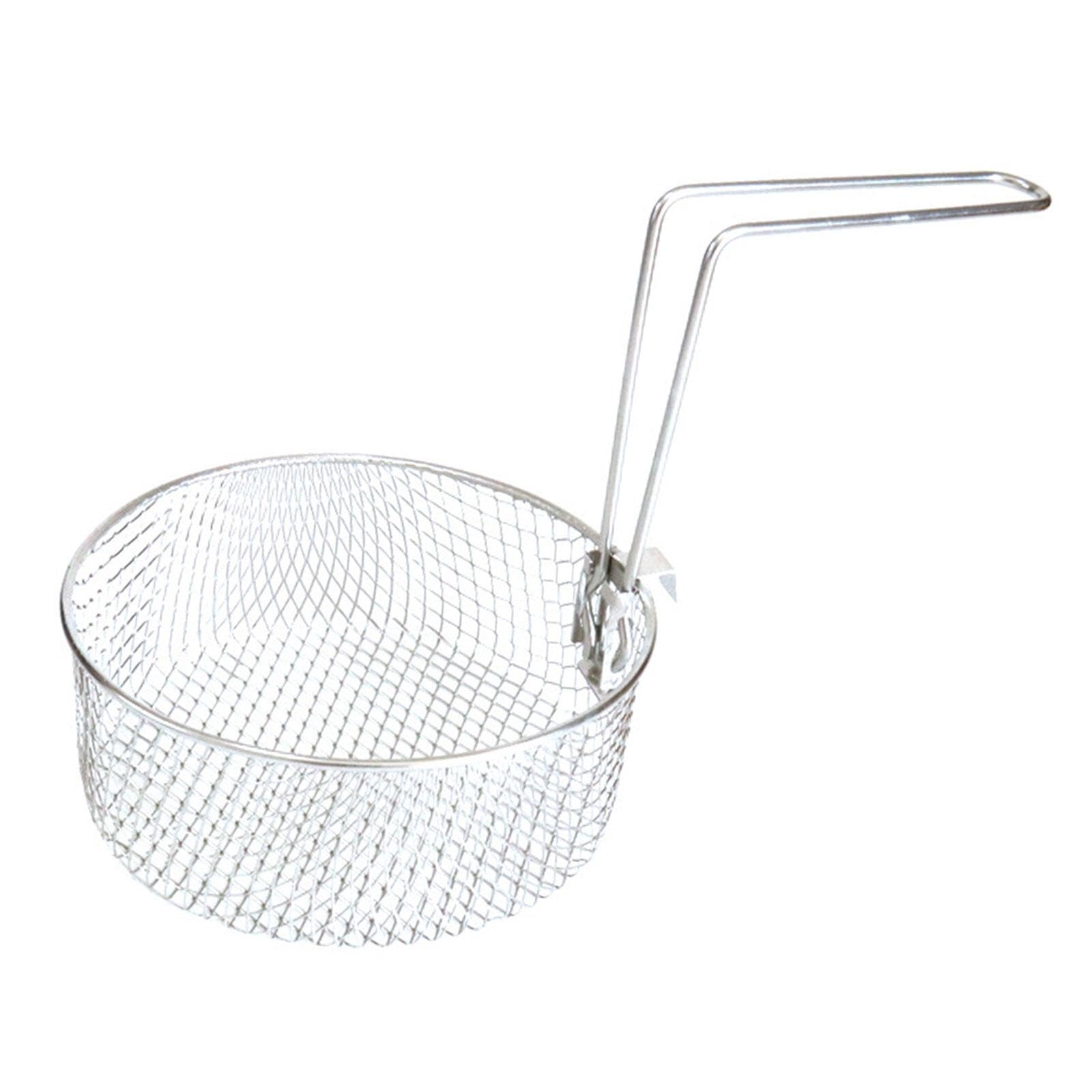 CALANDIS® Stainless Steel Deep Fry Basket - Multipurpose Frying Basket for Cooking, Serving & Draining - Perfect for French Fries, Chicken Wings, Vegetables & Seafood