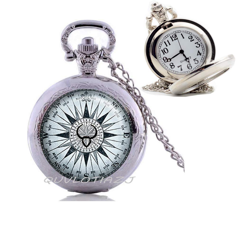 QUVLOTIAZJ Taurus Zodiac Compass Pendant Necklace - Vintage Pocket Watch Charm for Taurus Birthday Gift, Astrology Jewelry & Horoscope Accessory - Perfect for Daily Wear, Special Occasions & Gift Giving