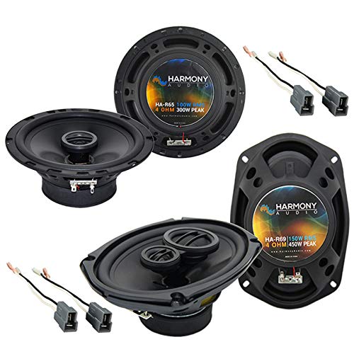**Harmony Audio HA-R69 HA-R65 Replacement Speakers for 1995-2005 Mitsubishi Eclipse – Factory Upgrade Package with Grills & HA-729301 Connector Harness Kit – Perfect for Car Audio Enhancement & DIY Speaker Installation**