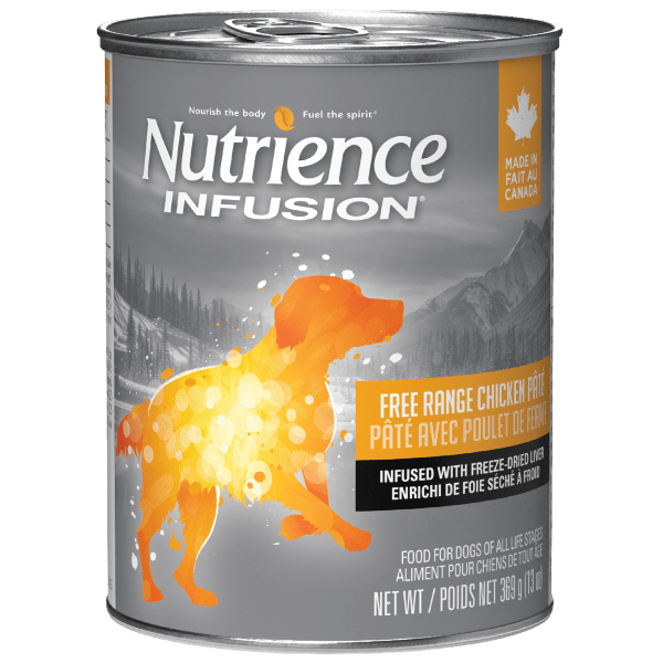 Nutrience Infusion Pate Free Range Chicken Canned Dog Food - Grain-Free, High Protein Wet Food for Small & Large Dogs - Perfect for Picky Eaters & Mealtime Enrichment