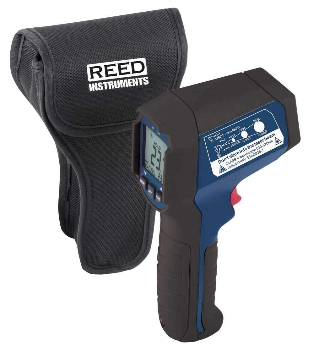 REED Instruments R2310 Digital Infrared Thermometer -12:1 Distance to Spot Ratio, -58°F to 1202°F (-50°C to 650°C) Range for HVAC, Cooking, Automotive & Industrial Temperature Measurement
