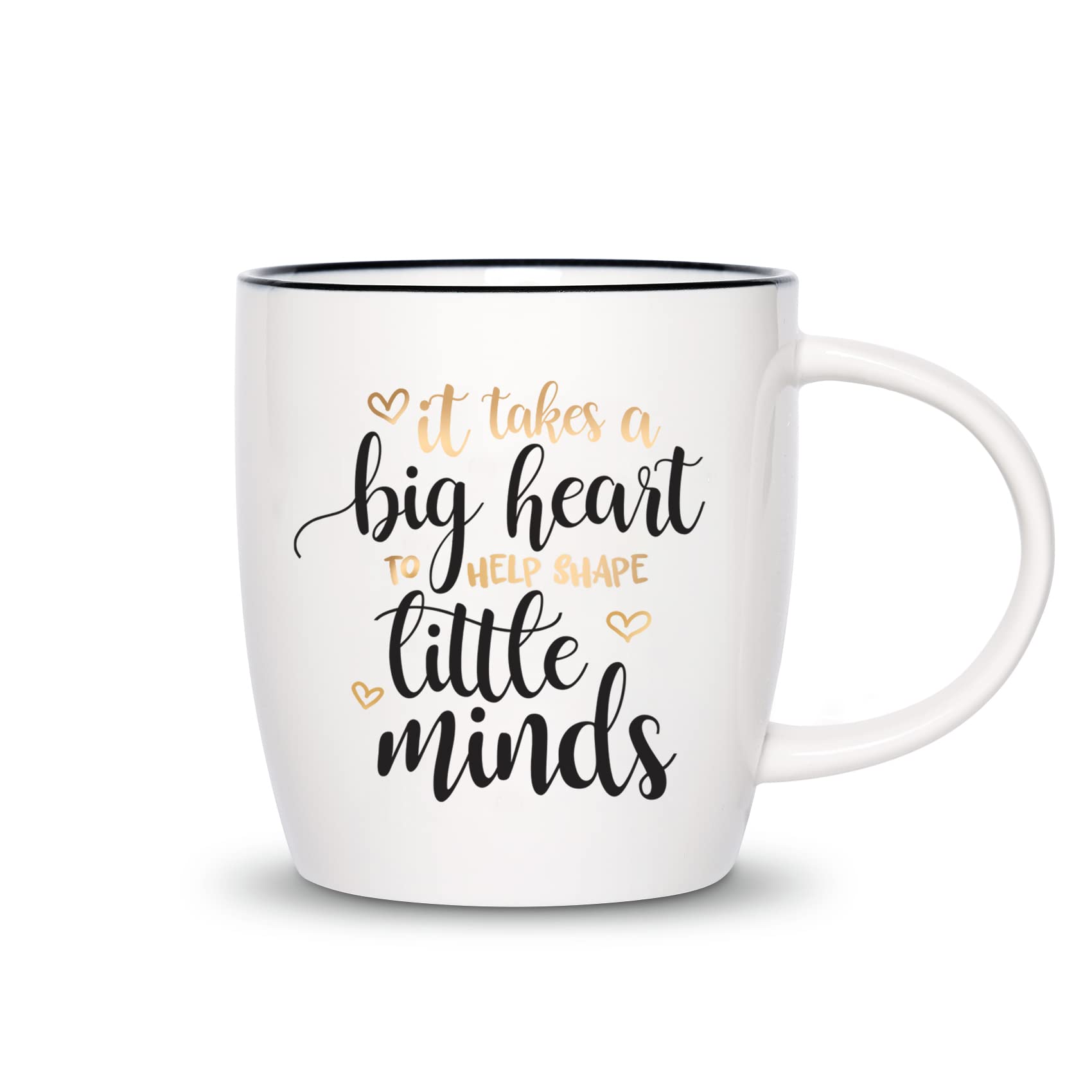 CARAKNITS Teacher Gift Coffee Mug - 13oz Ceramic Cup for Women, Valentine's Day & Graduation