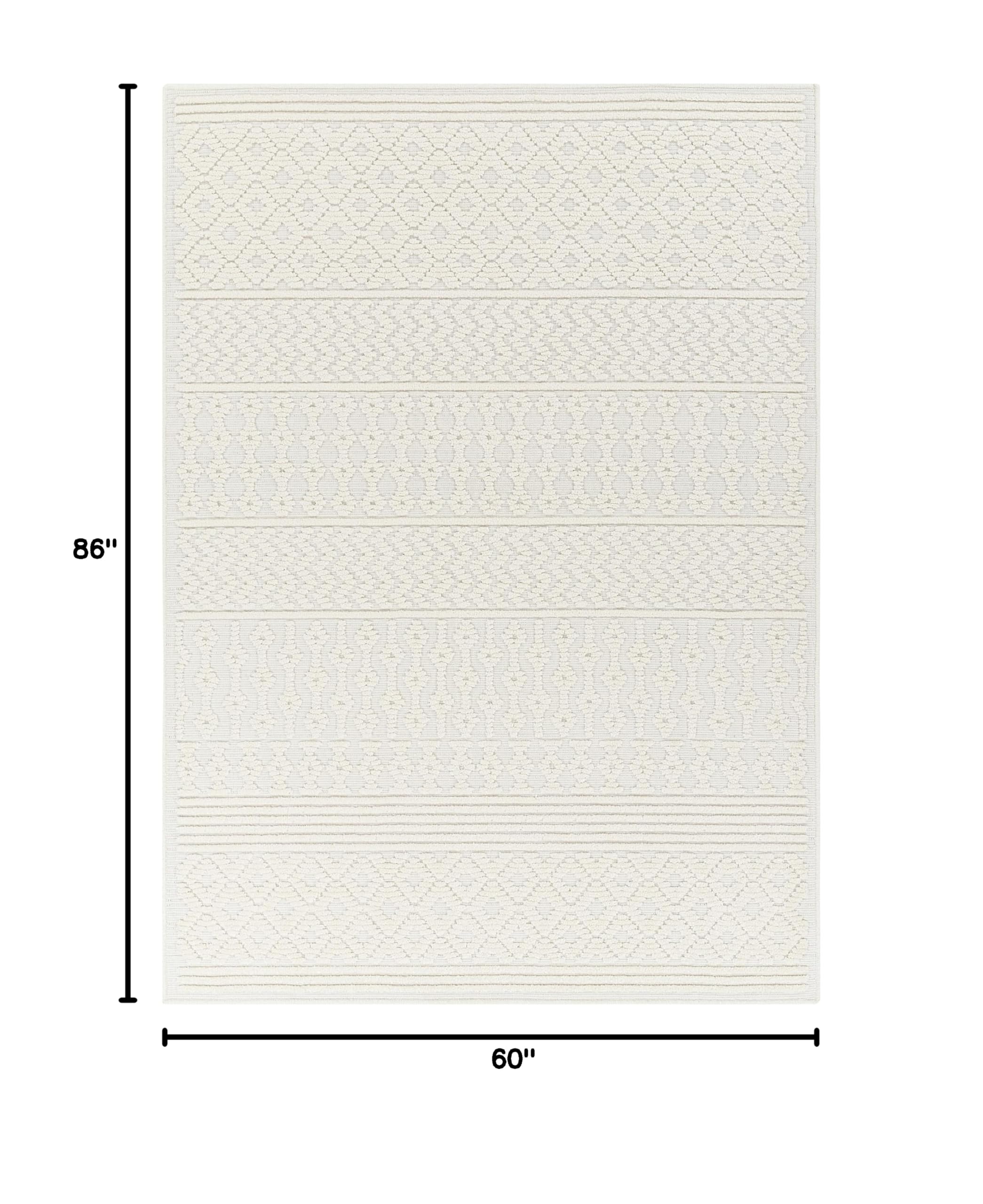 Livabliss Lyna Chevron Washable Area Rug 5' x 7'2