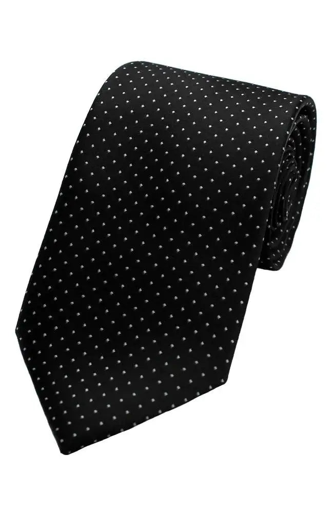 LA Smith Poly Small Spot Tie - Premium Polyester Necktie for Men, Classic Small Dot Pattern, Perfect for Business, Weddings & Formal Events