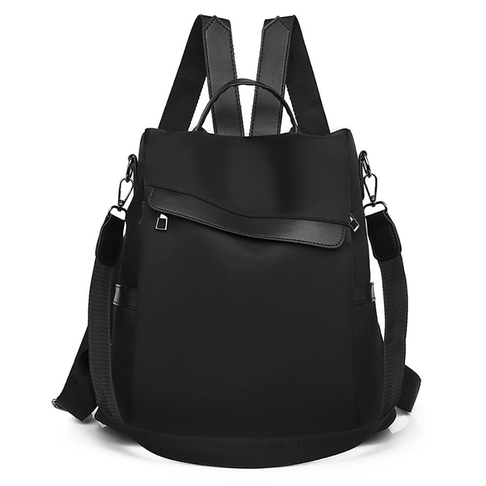 Stylish Women's Travel Backpack - Lightweight Oxford School Bag with Multiple Pockets for College, Work & Daily Use (Black) - Perfect for Commuting, Weekend Trips & Outdoor Adventures