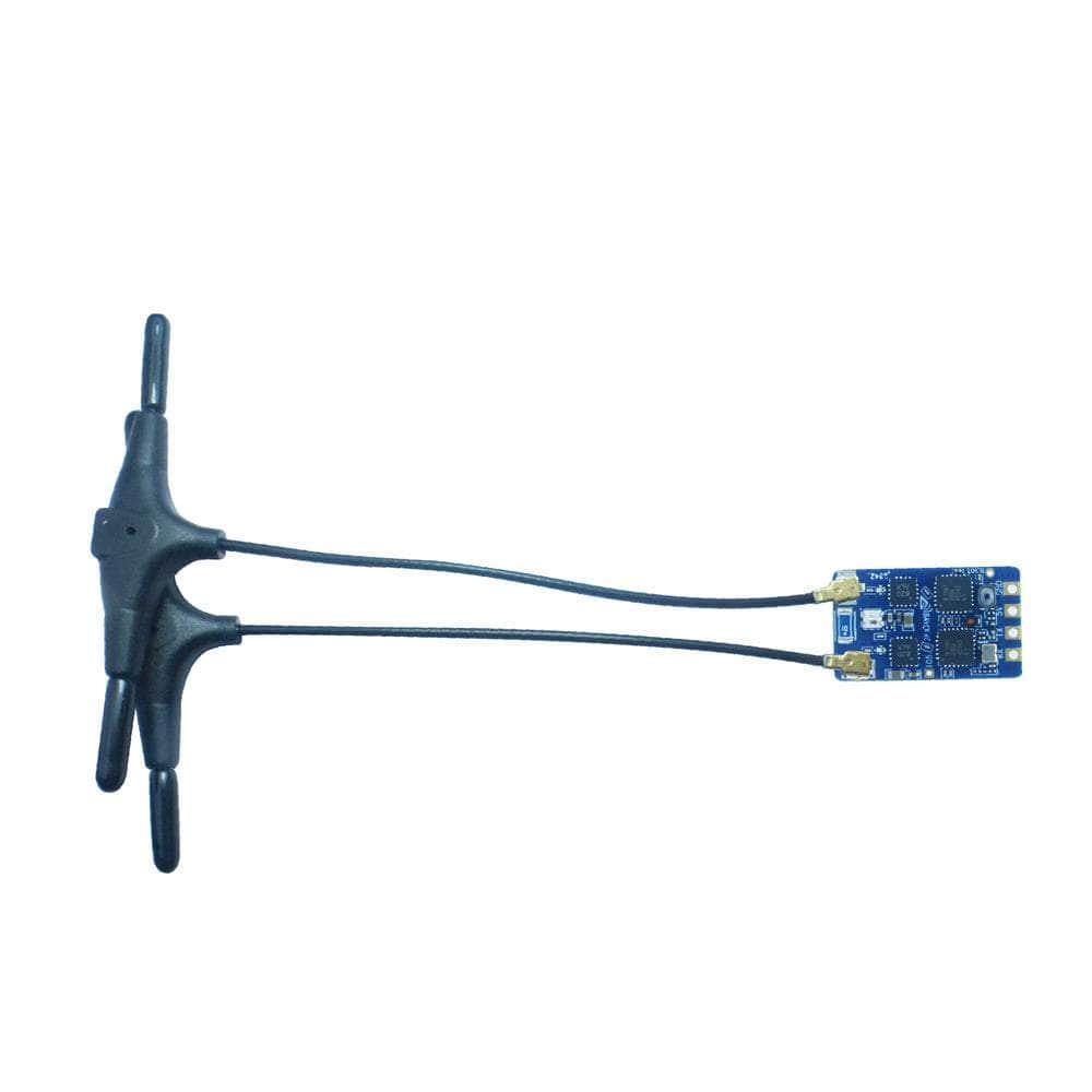BayckRC ELRS 2.4GHz Dual Diversity TCXO Receiver with Plug T Antenna - High Performance RC Drone Receiver for FPV Racing and Long Range Flying