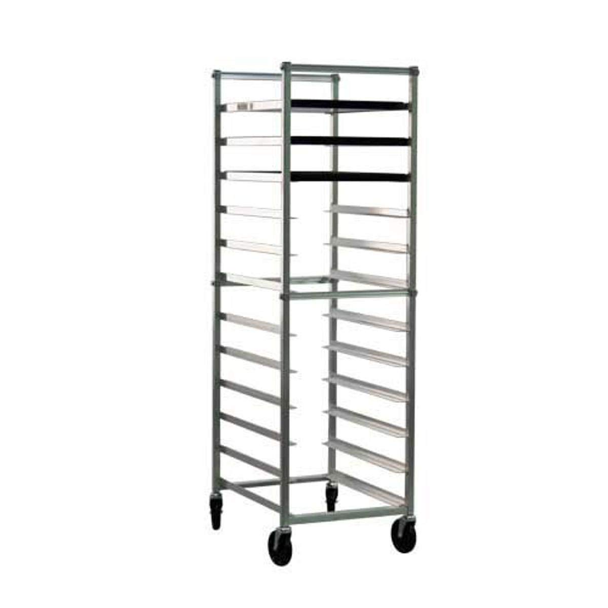 Stainless Steel Bun Pan Rack - 12 Pan Capacity, Foldable & Space-Saving for Commercial Bakeries, Kitchens & Food Storage - Heavy Duty Knock Down Design for Easy Assembly