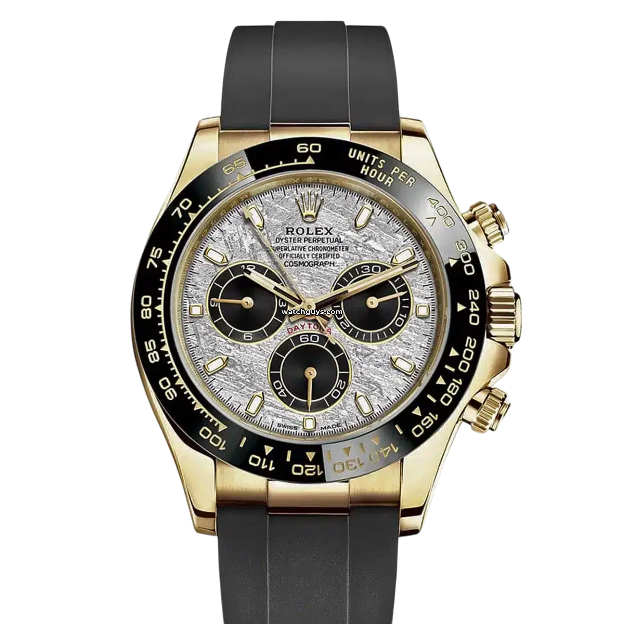 Rolex Daytona 116518LN Men's Watch - 18K Yellow Gold Meteorite Dial with Oysterflex Bracelet - Luxury Chronograph for Business, Gifts & Special Occasions