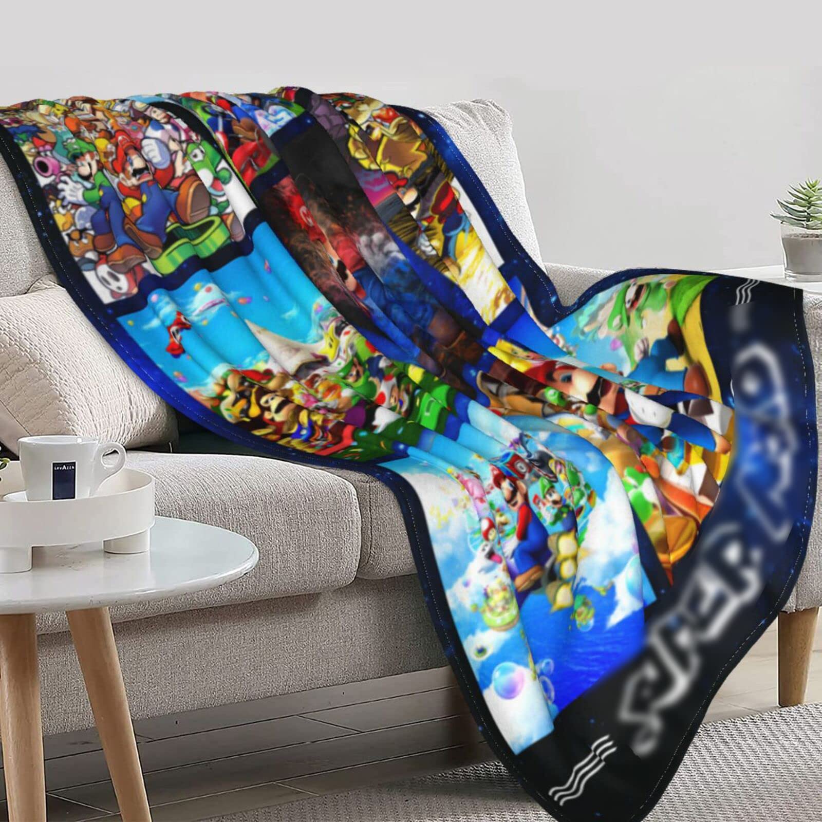 Soft & Warm Cartoon Throw Blanket 50x40 Inch - Lightweight Cozy Blanket for Couch, Bed, Sofa - Perfect for Living Room, Dorm, Movie Nights & Travel
