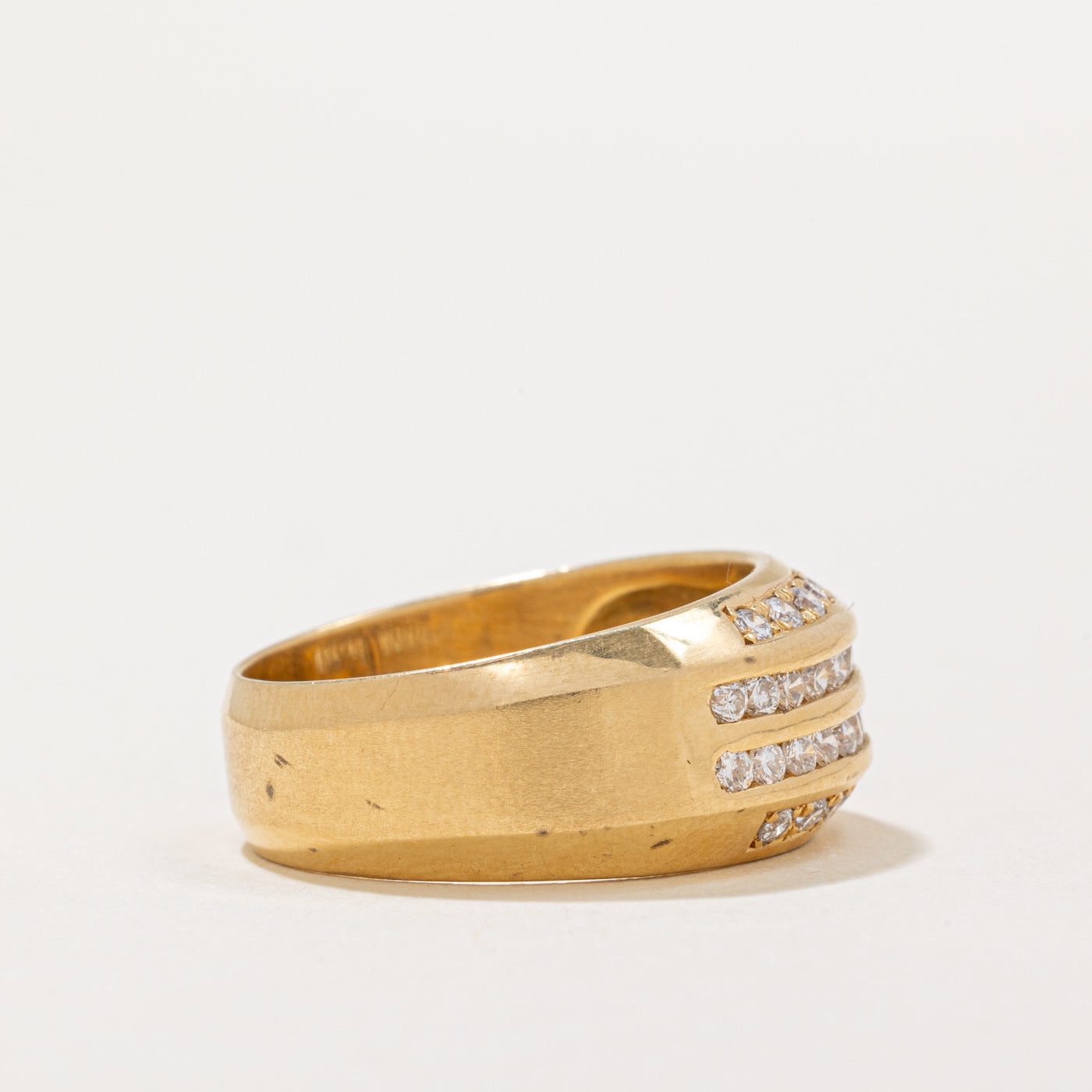 Channel Set Multi Row Diamond Wedding Band Ring - 0.60ctw Total Weight, Size 9, 14K White Gold - Perfect for Anniversary Gifts & Bridal Jewelry Sets