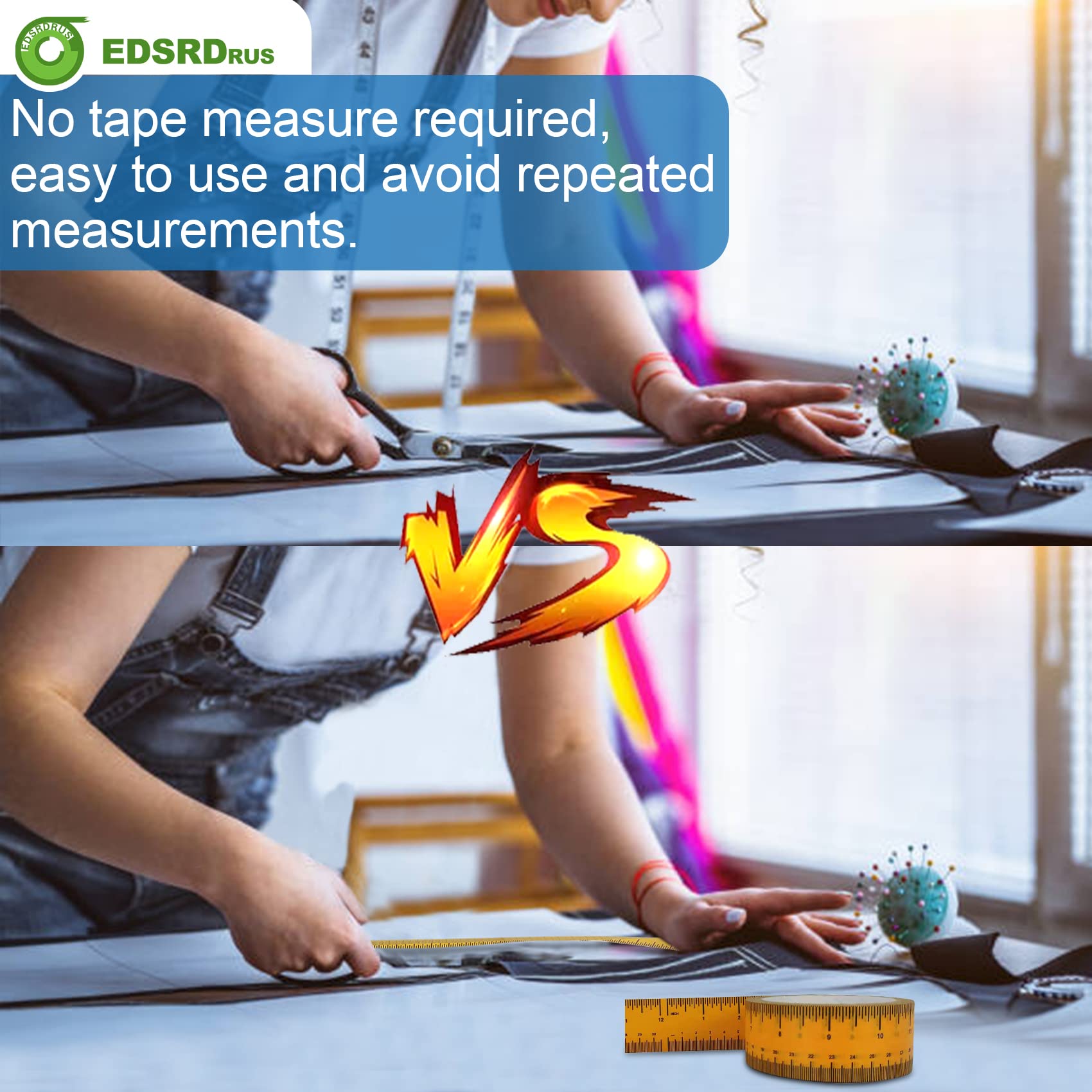 3 Pack Self-Adhesive Measuring Tape - 1/2