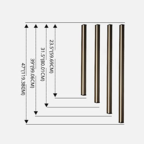 Modern Black LED Wall Sconce - 31.5