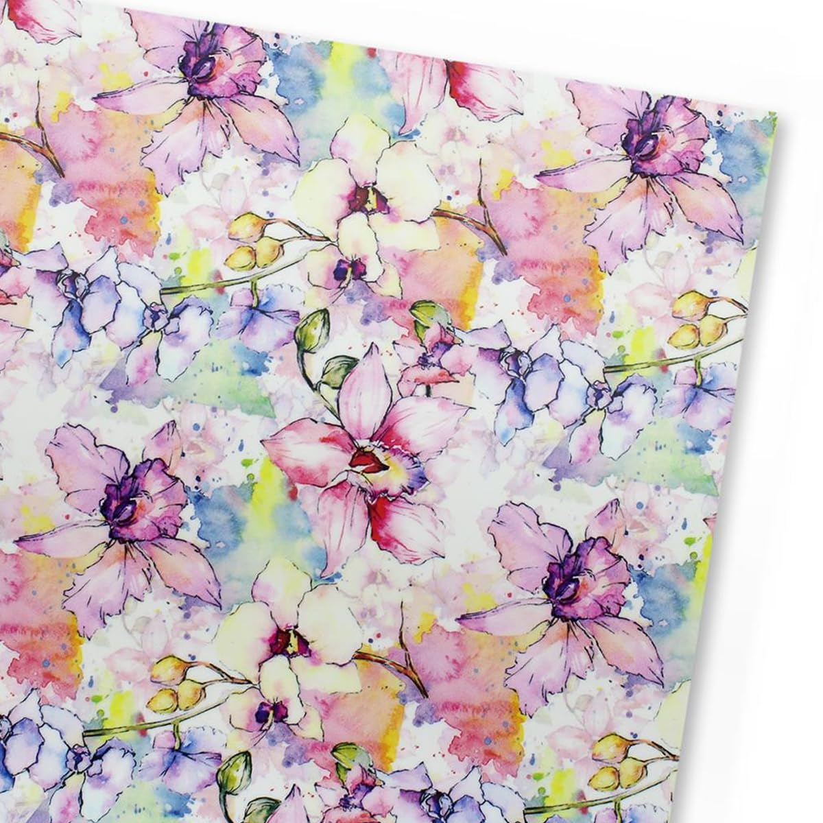12x15 Iron On Vinyl Roll - Pastel Flowers Design for DIY T-Shirts, Tote Bags & Fabric Crafts | Heat Transfer Material for Custom Apparel
