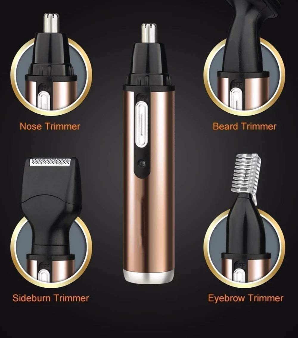Rechargeable Electric Nose and Ear Hair Trimmer for Men & Women - Painless Grooming Tool with Precision Blades - Perfect for Travel, Home, and Personal Care
