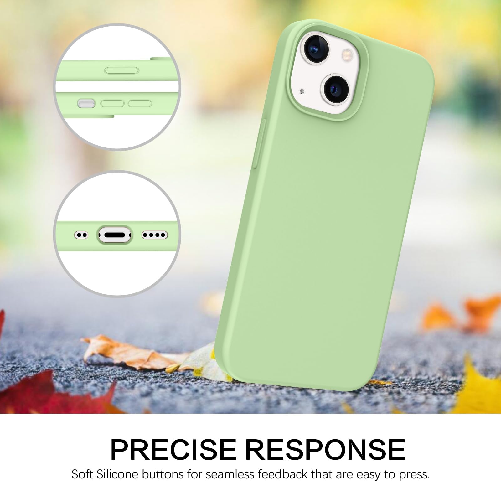 BENTOBEN Slim Liquid Silicone Case for iPhone 13 Mini 5.4