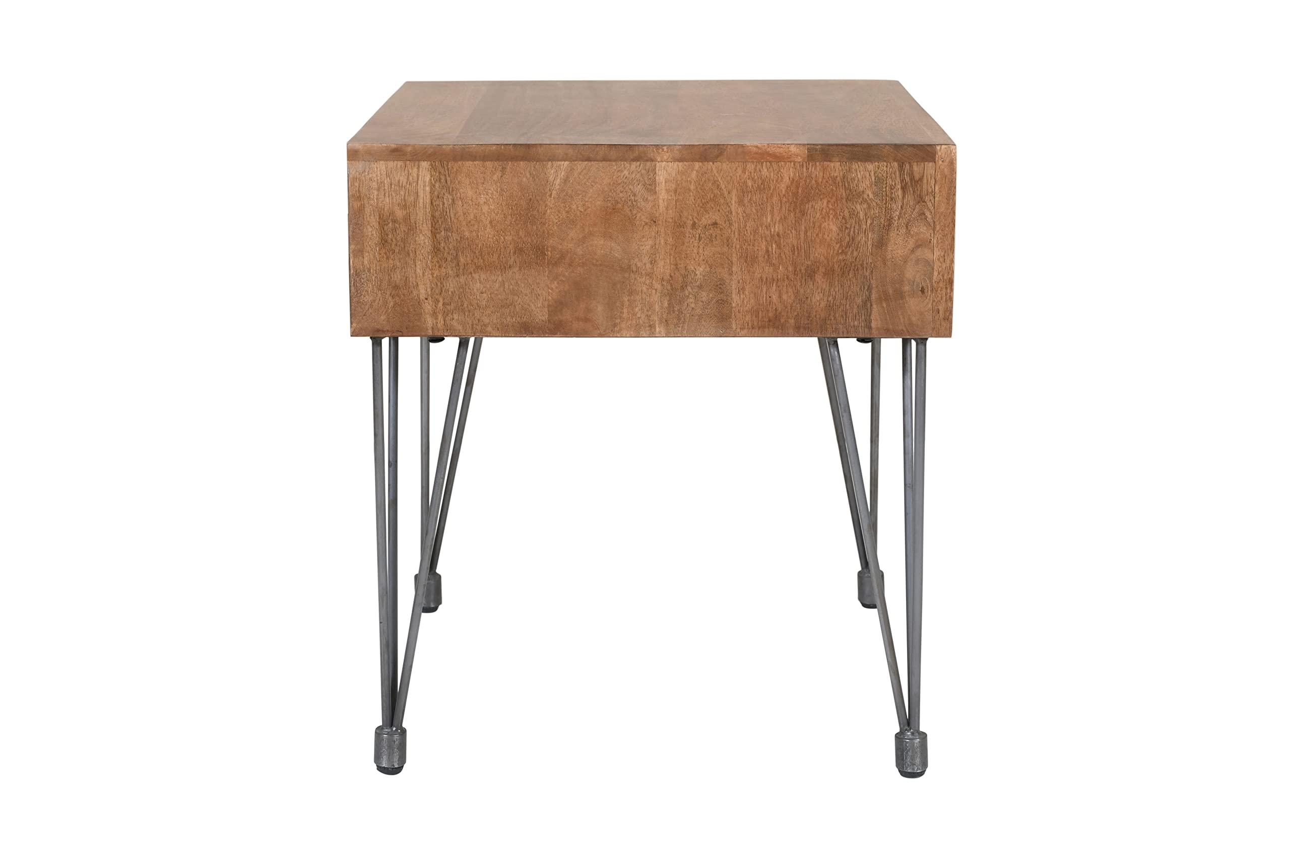 Vintage Solid Wood End Table with Apothecary Drawers - Rustic Nightstand for Bedroom, Living Room & Office - Jofran Inc. Handcrafted American Furniture
