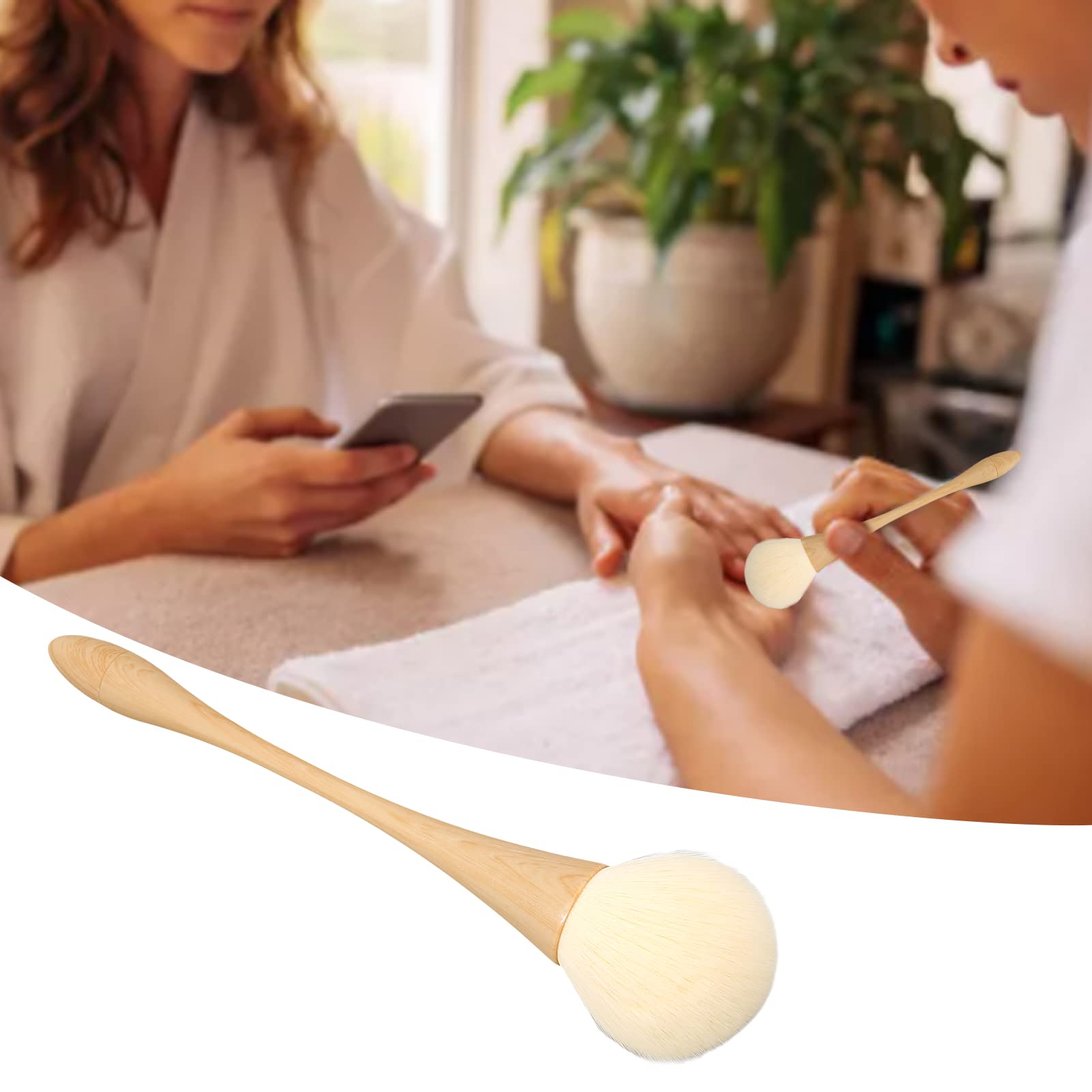 Professional Nail Powder Brushes - Fluffy Manicure Powder Brush Set for Acrylic & Dip Nails | Ergonomic Design for Easy Cleaning & Precise Application | Perfect for Salon, Home Use & DIY Nail Art