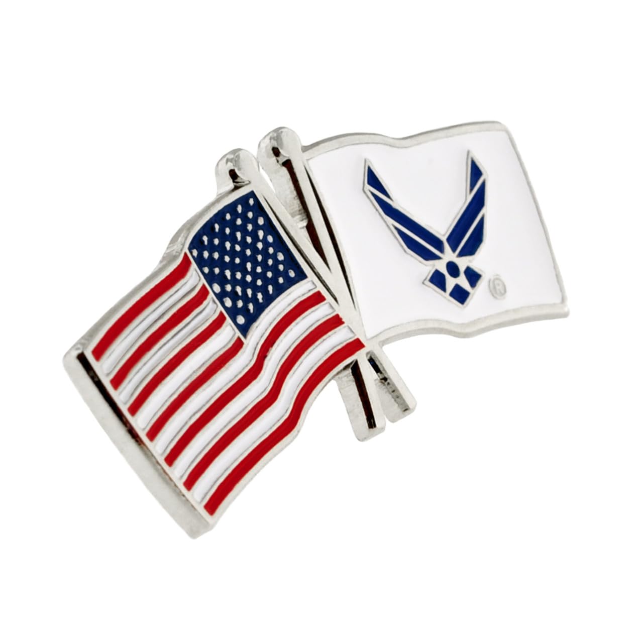 Officially Licensed US Air Force Lapel Pins Set - USAF Flag, Emblem & Insignia Military Pins for Veterans Day Gifts - Clutch Back Design for Jackets, Hats & Uniforms - Perfect for Military Appreciation, Patriotic Events & Collectors