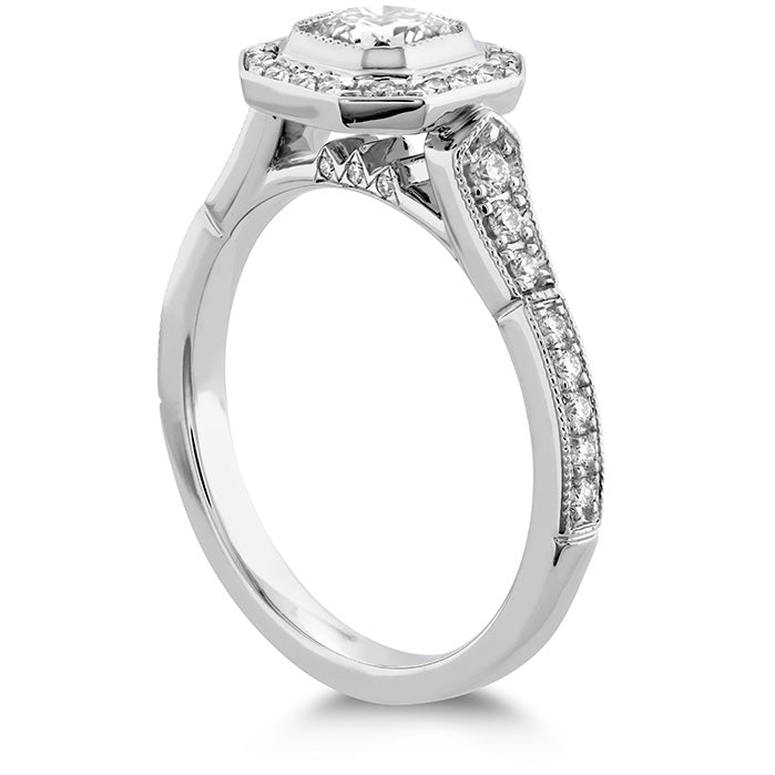 Hearts On Fire Deco Chic Dream Halo Engagement Ring - 14K White Gold Diamond Wedding Ring for Women, Perfect for Proposals, Anniversaries & Special Occasions