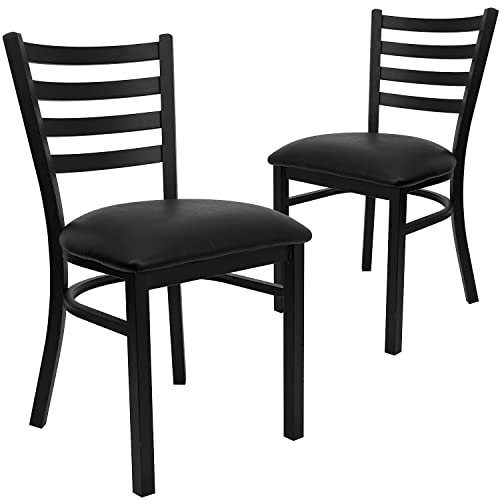 Black Vinyl Seat/Black Metal Frame