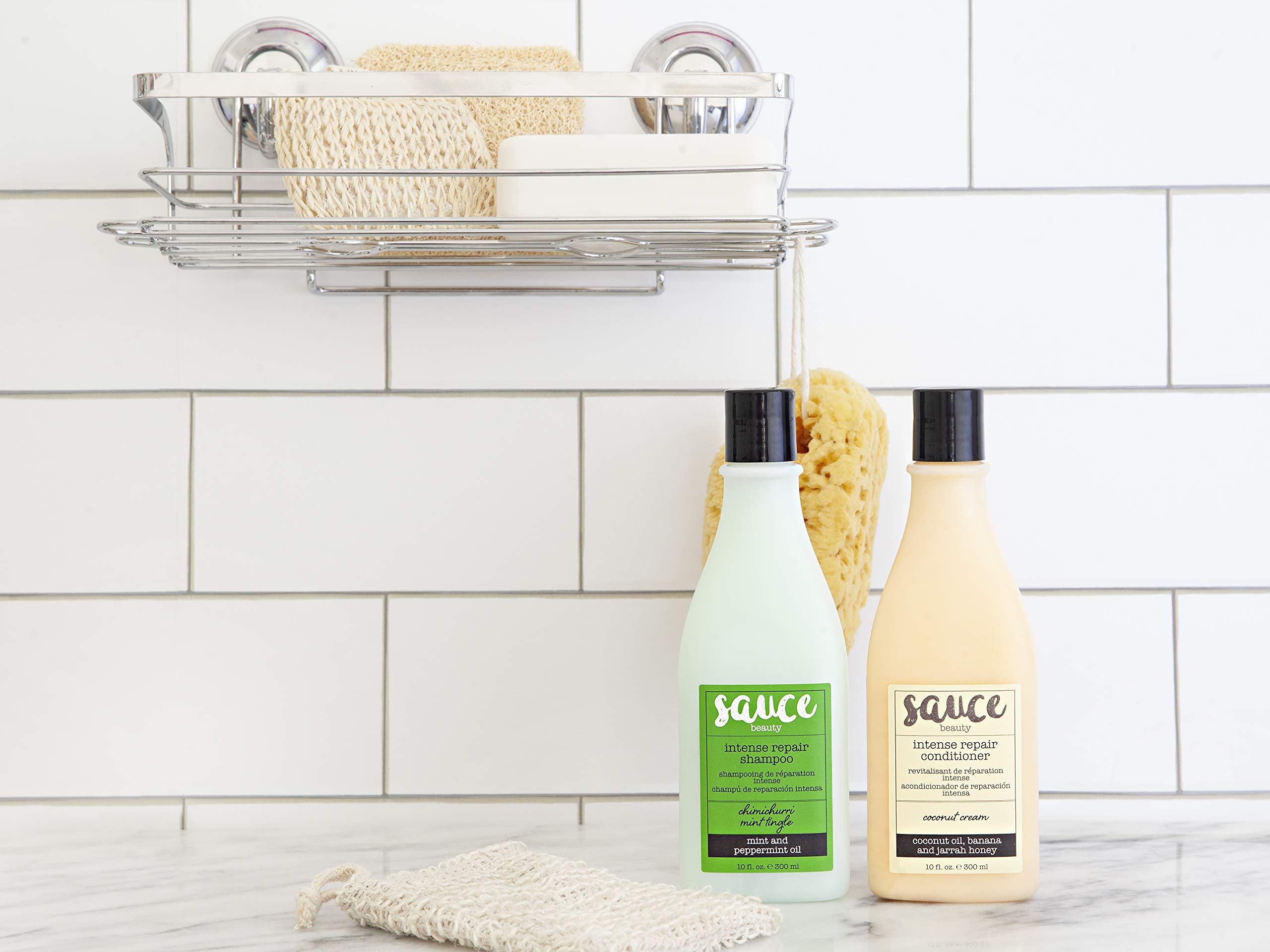 Sauce Beauty Chimichurri Mint Shampoo & Coconut Cream Conditioner Set - 10 fl oz Each - Sulfate Free & Paraben Free Hair Care Duo for Dry, Damaged Hair - Perfect for Daily Use & Salon Quality Results at Home