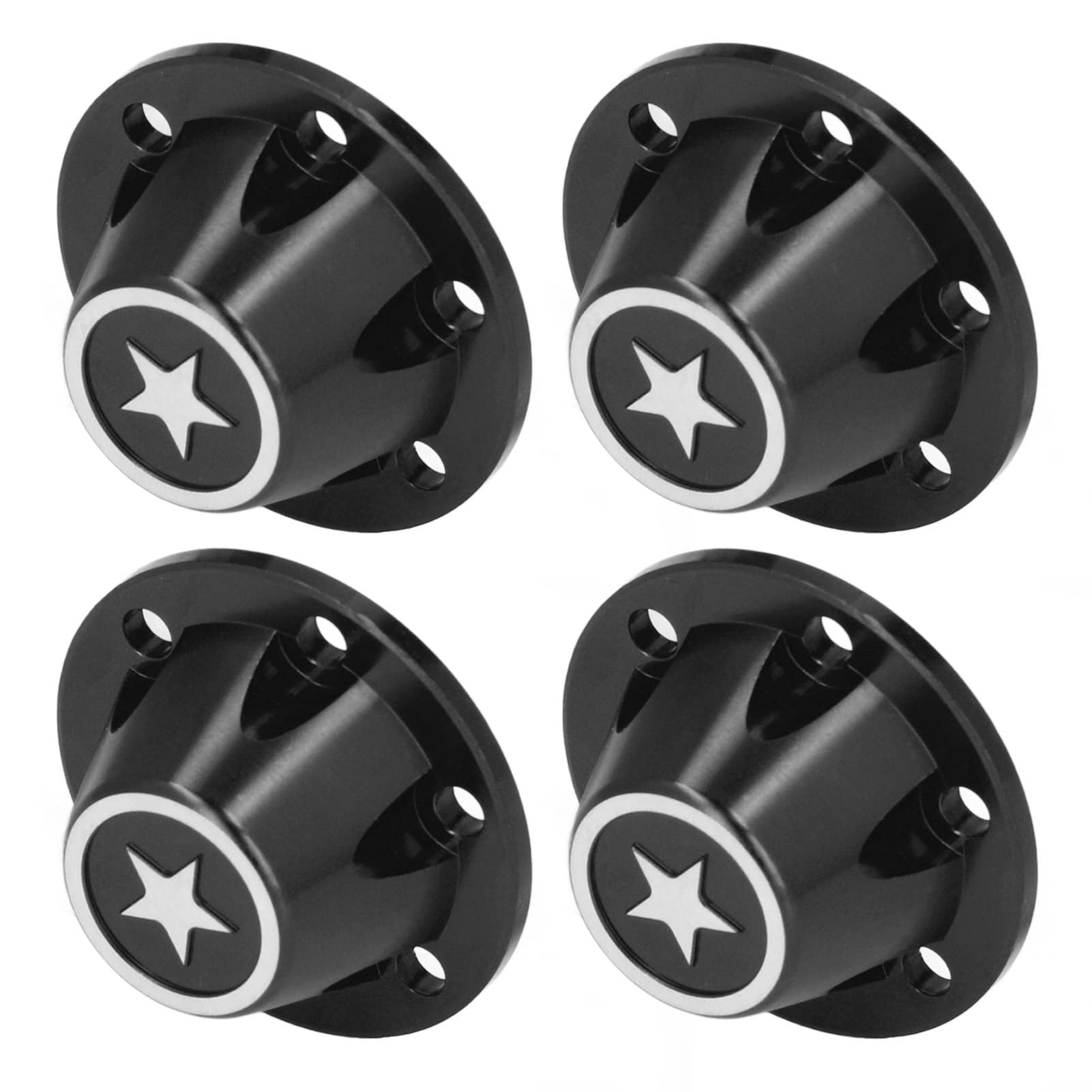 Qqmora Hex Wheel Nuts Cover - Aluminum Alloy Easy Install Tire Lock Caps (4Pcs) for 1/6 RC Cars | Durable & Portable Accessories for Off-Road RC Vehicles & Hobby Models