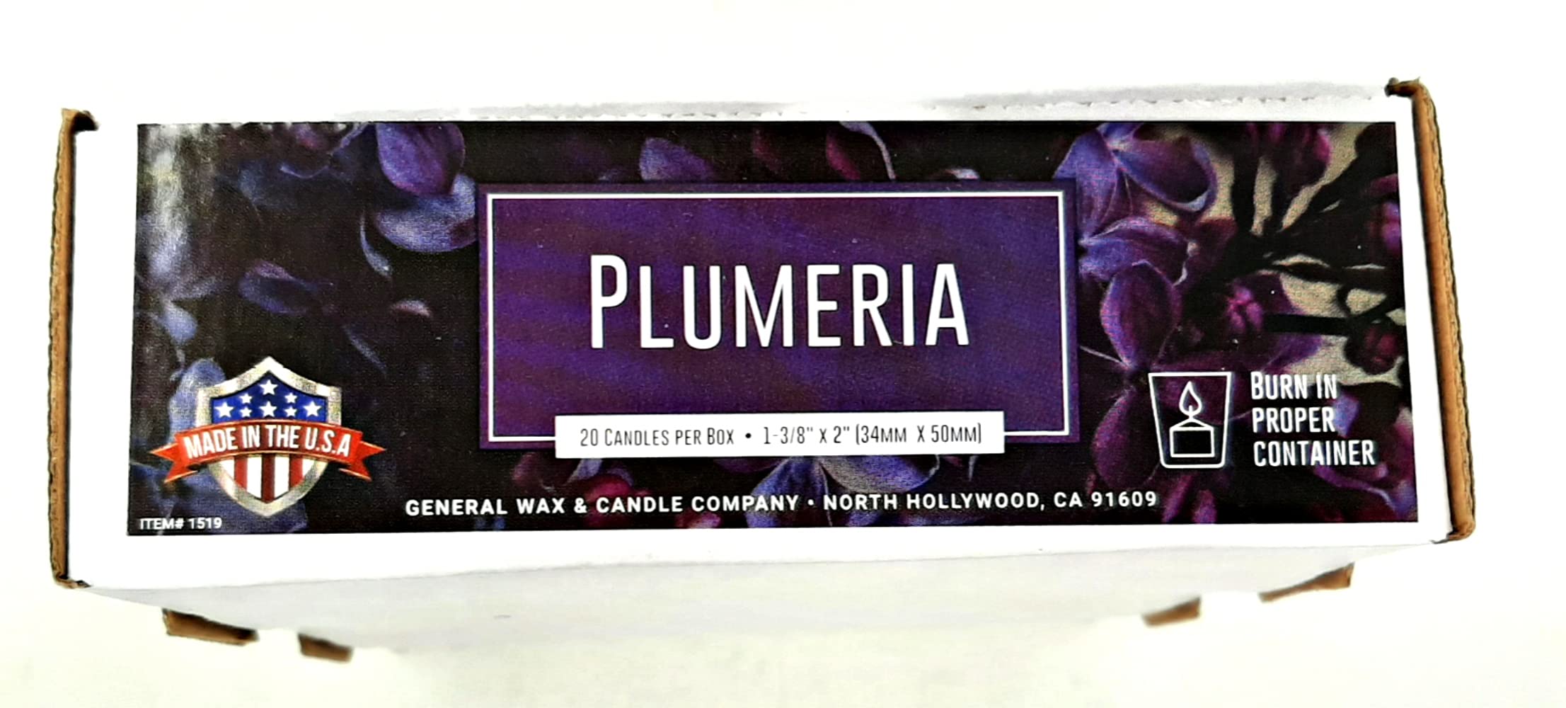 Purple Plumeria Scented Votive Candles - 20 Pack Long-Lasting Candles (15 Hour Burn Time) with Textured Finish for Home Decor, Wedding Centerpieces & Relaxation