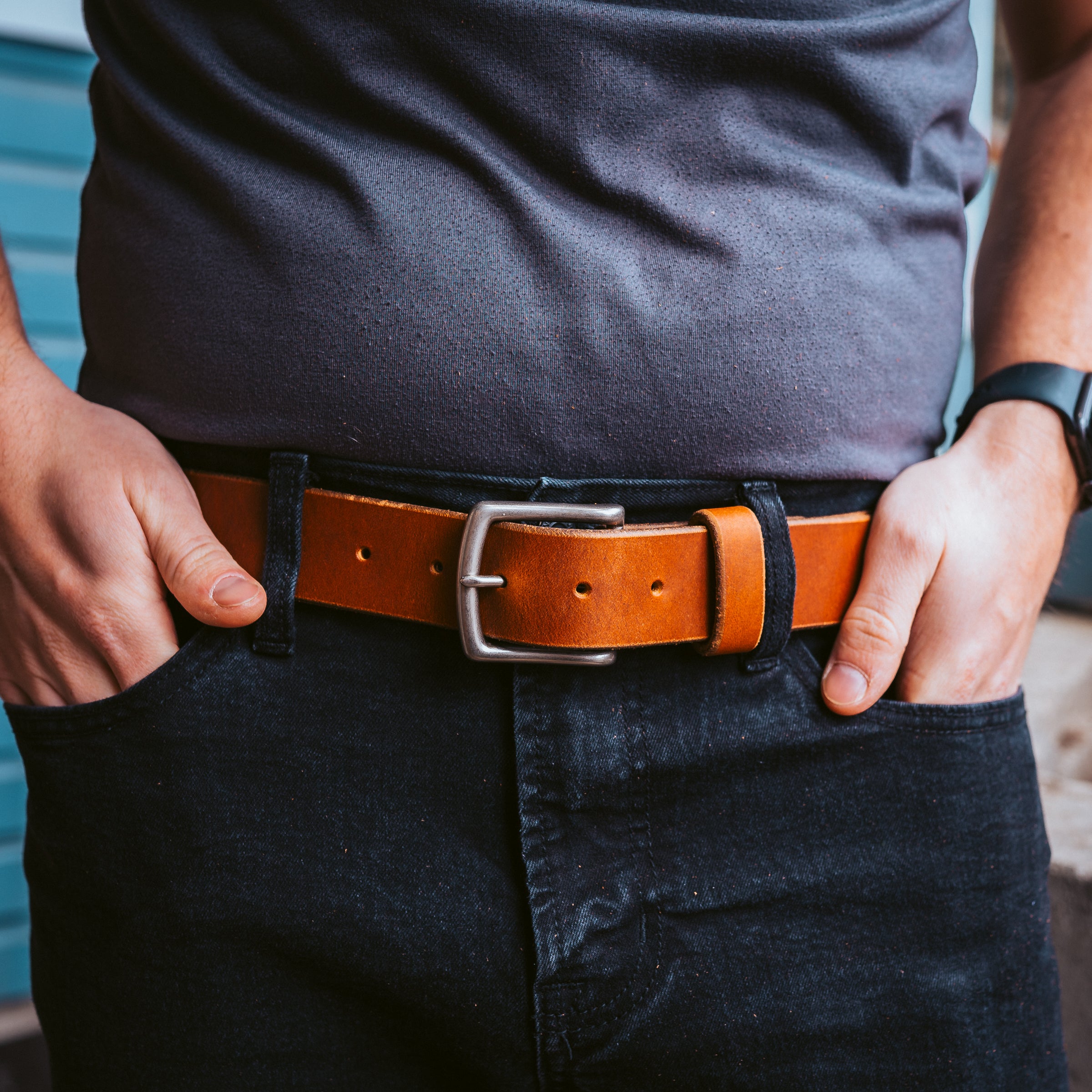 Premium Genuine Leather Belt for Men - 1.5