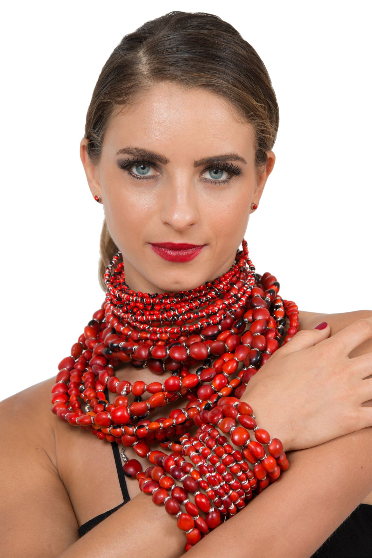 Stylish Silver Charm Bracelet for Women - Adjustable & Stretchy with Meaningful Huayruro Seed Beads (6.5