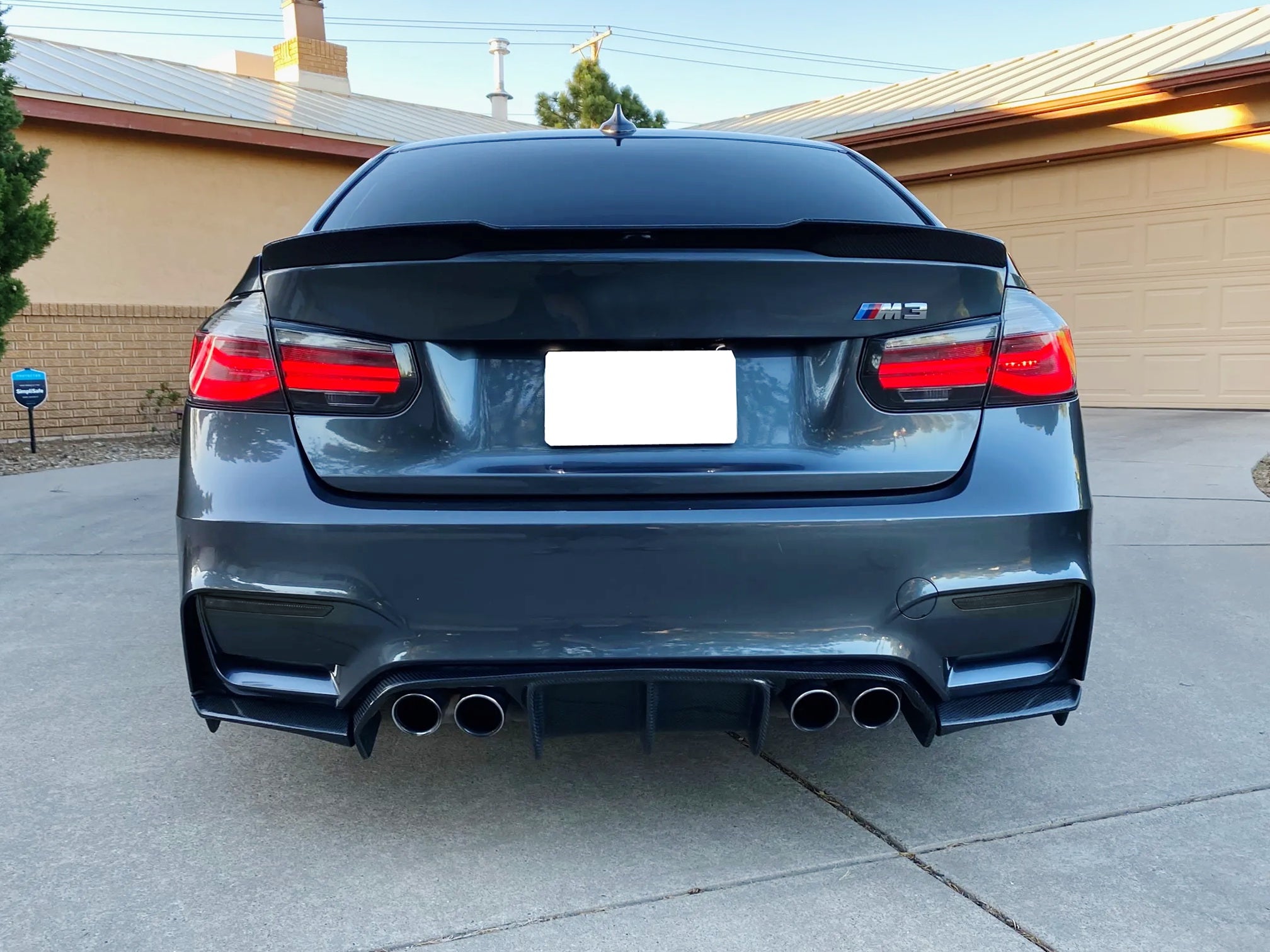 BMW F80 M3 F82 F83 M4 Euro Smoked Lens Rear Bumper Reflector Replacement - Upgrade Your Car's Style & Safety for Night Driving