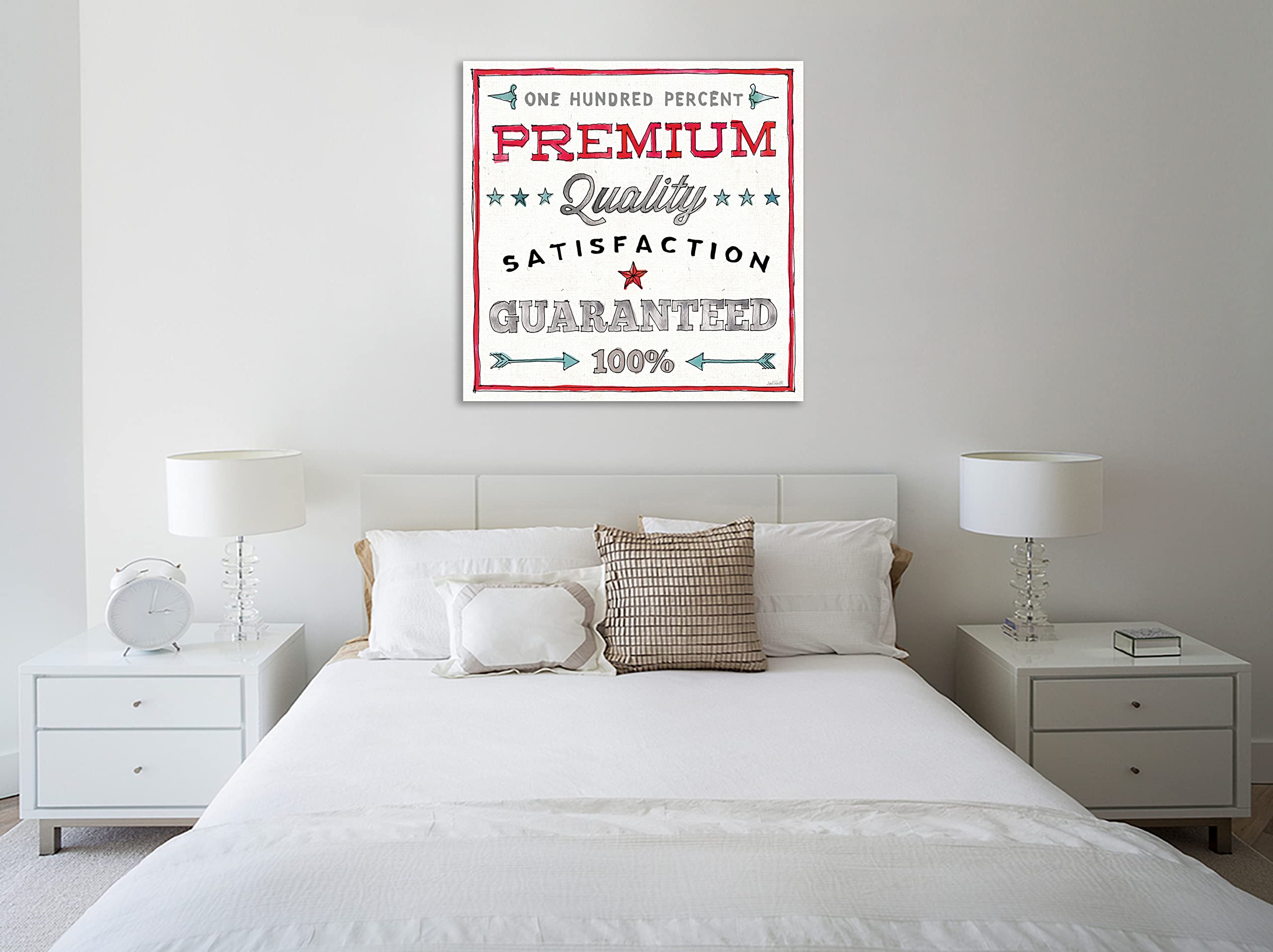 Farm Signs VII Gallery Wrapped Canvas Wall Art by Anne Tavoletti - 36x36 Inch Country Home Decor for Living Room, Bedroom & Office