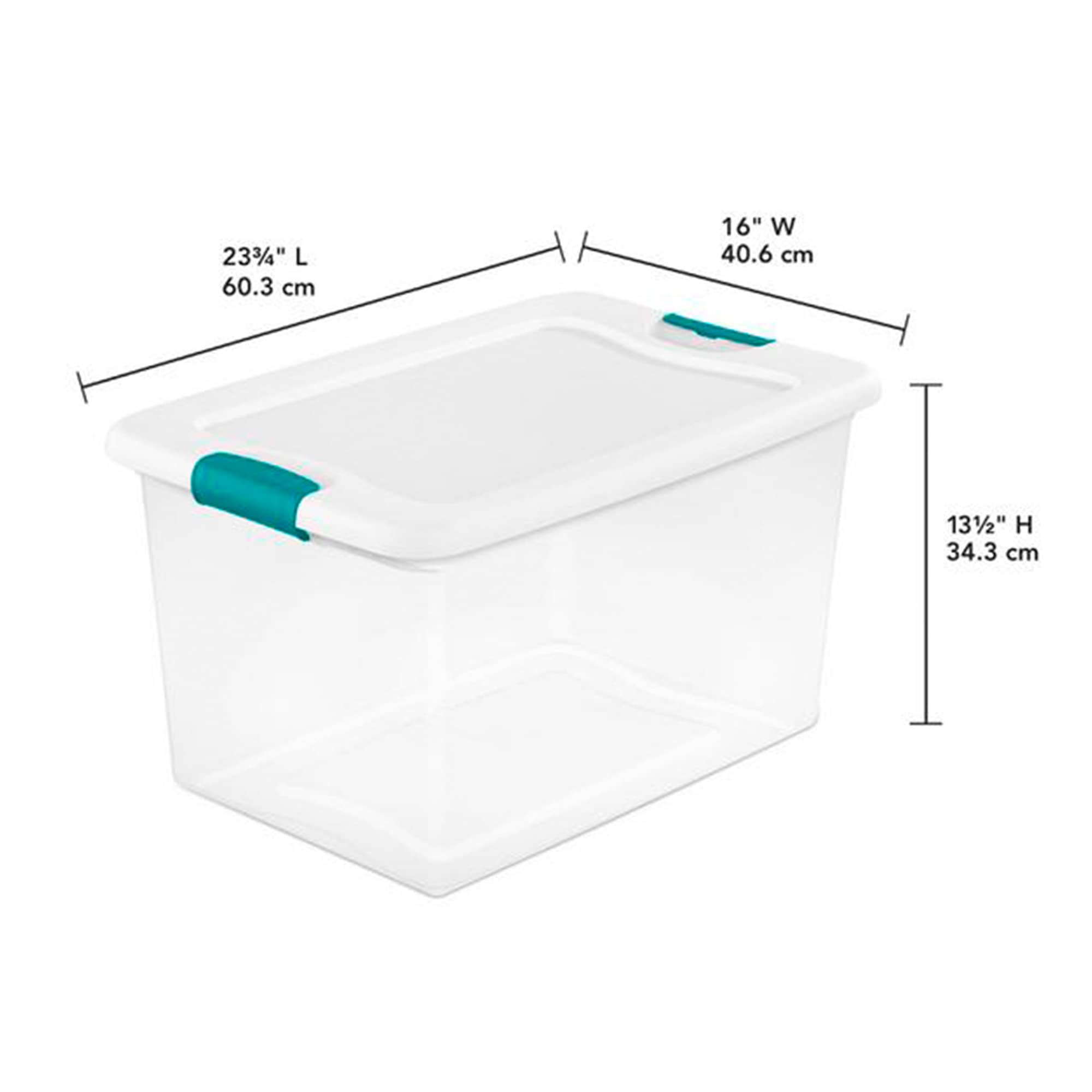 Sterilite 64 Quart Clear Plastic Storage Bins with Latching Lids - 6-Pack Organizer Totes & 4-Pack Medium Clip Boxes for Home Organization, Garage Storage, and Moving Supplies