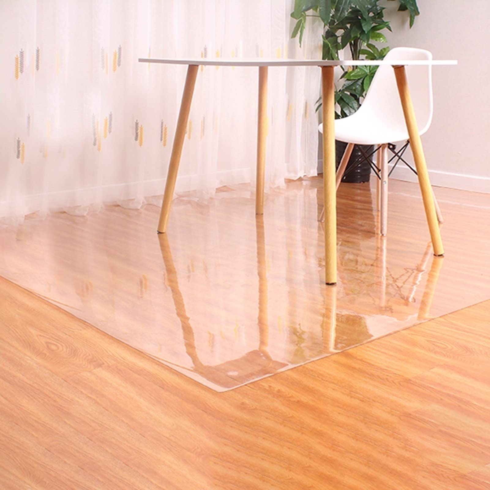 Clear Plastic Tablecloth - 2mm Thick Waterproof & Washable Table Protector Mat for Office, Coffee, Restaurant & Bar - 39x71in (100x180cm) - Perfect for Dining, Parties & Everyday Use