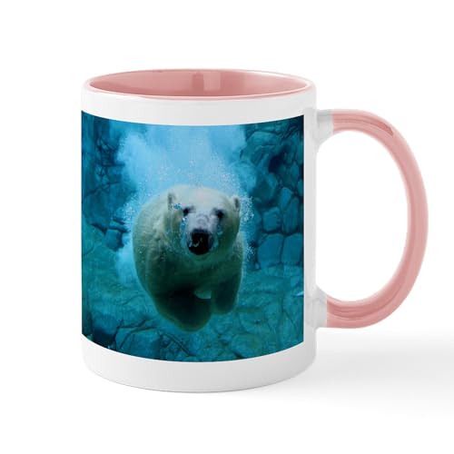 White/Pink Inside - Polar Bear Mugs