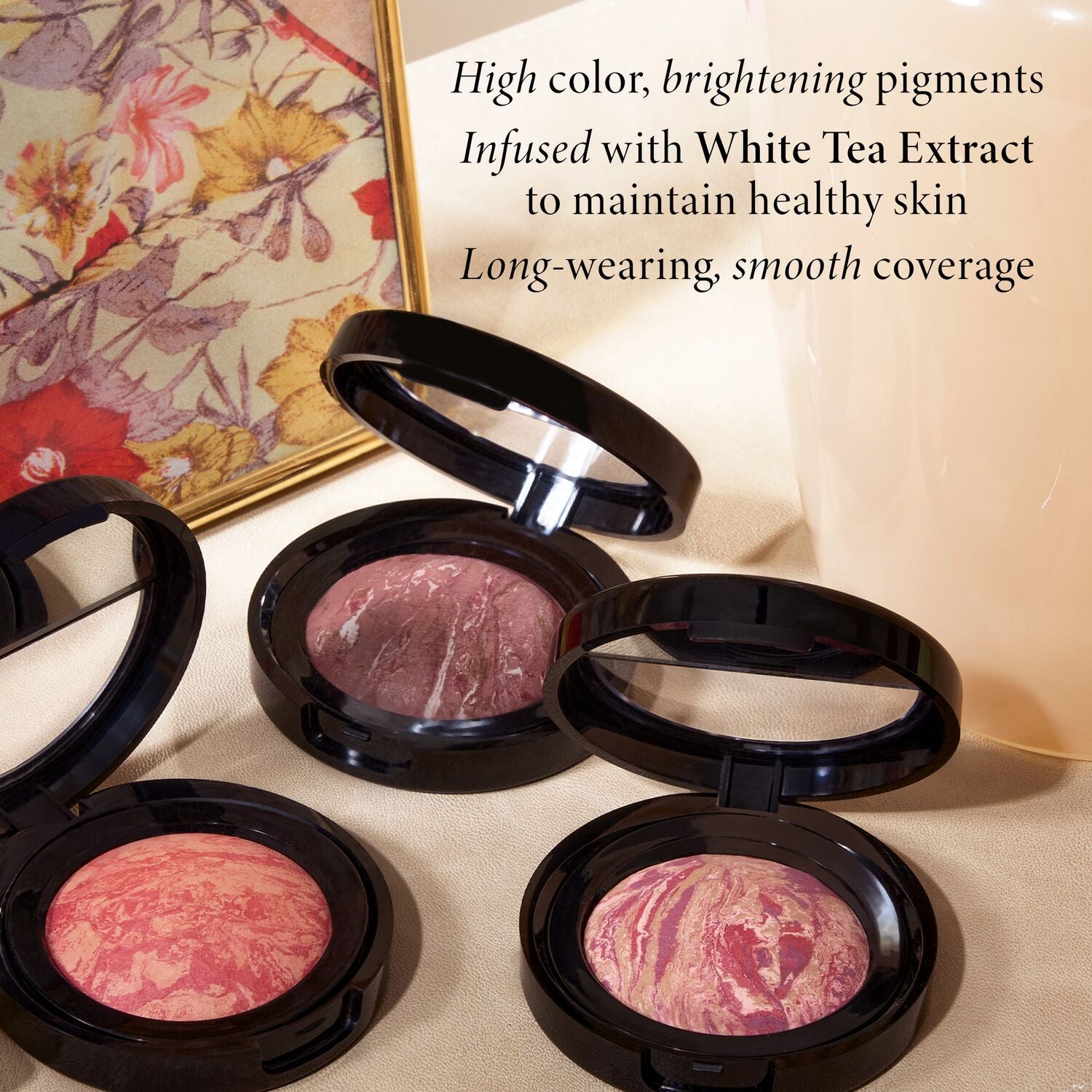 Baked Blush & Brighten Marbleized Blush - Natural Cheek Color for Flawless Makeup | Perfect for Day & Night Looks, Photo Shoots & Special Occasions