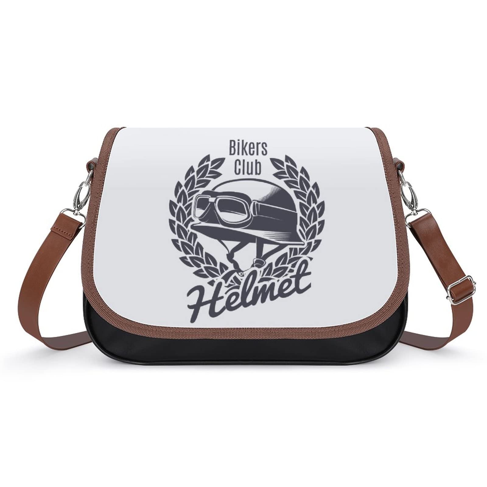 Vintage Leather Crossbody Bag for Women - Stylish Printed Shoulder Messenger Satchel | Perfect for Casual Outings, Travel & Everyday Use