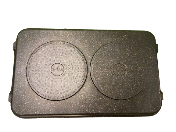2-Pack Non-Stick Marble Griddle Pan for Gas, Electric & Induction Stoves – Double Ribbed Grill for Perfect Pancakes, Steaks & More – Ideal for Home Cooking & Outdoor BBQ