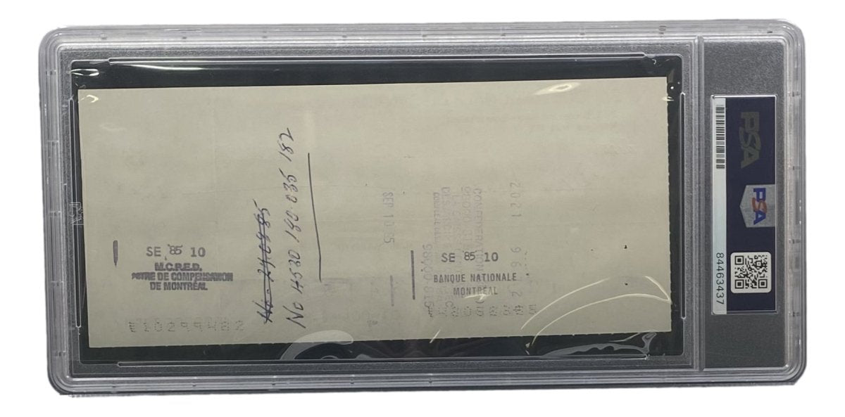 Authentic Maurice Richard Signed Montreal Canadiens Bank Check #340 - PSA/DNA Certified Hockey Memorabilia for Collectors & Sports Fans - Perfect for Framing, Display, and Investment